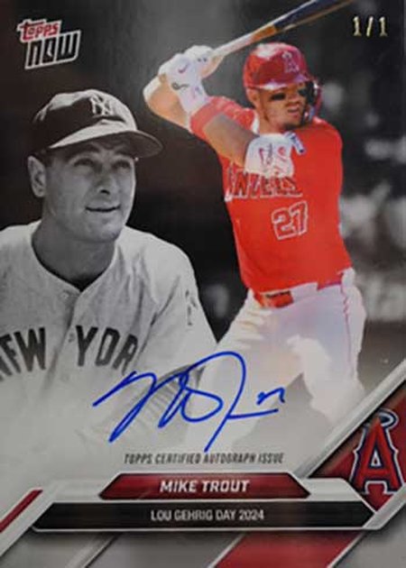 2024 Topps Now Lou Gehrig Day Autographs Checklist