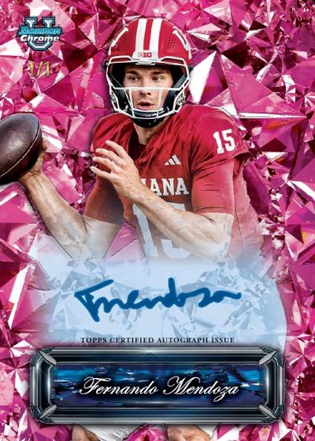 2025 Bowman Chrome Sapphire University Football Checklist