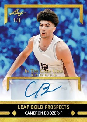 In The Game Used Triple Auto — 2025 Leaf In The Game Used Multi-Sport