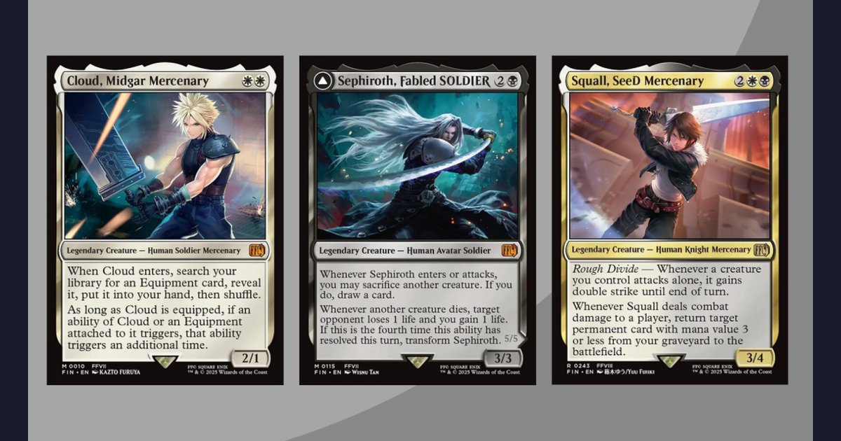 magic: the gathering final fantasy checklists (fin, fca, fic) checklist