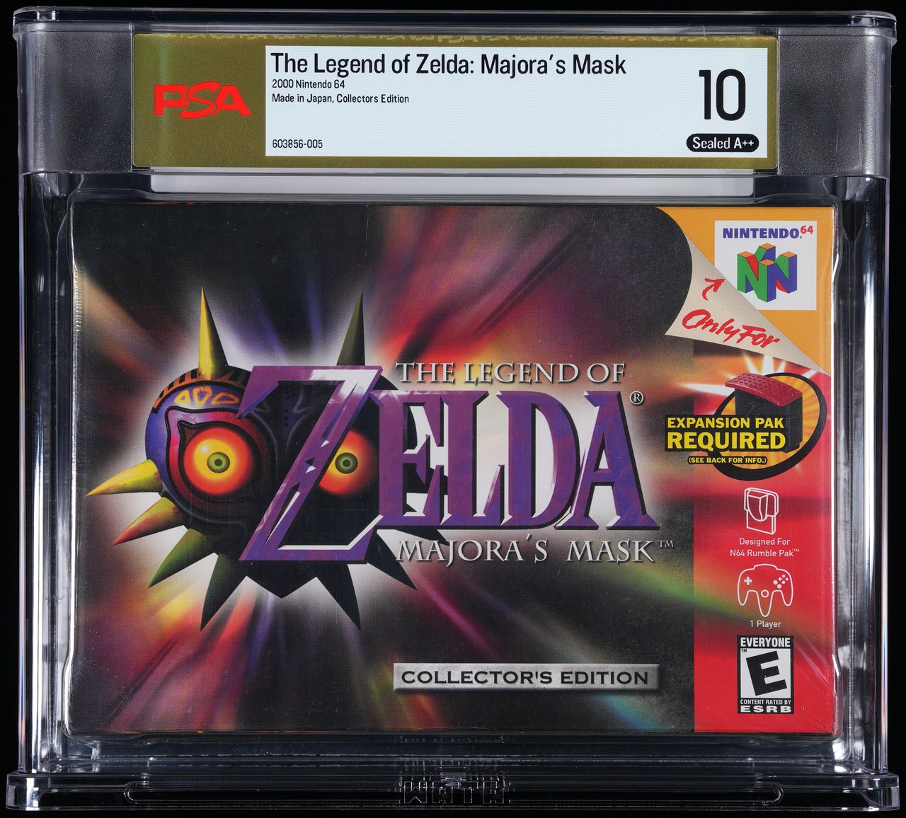 The Legend of Zelda: Majora's Mask Nintendo 64: PSA Pop Report + Loose / CIB / Sealed Prices