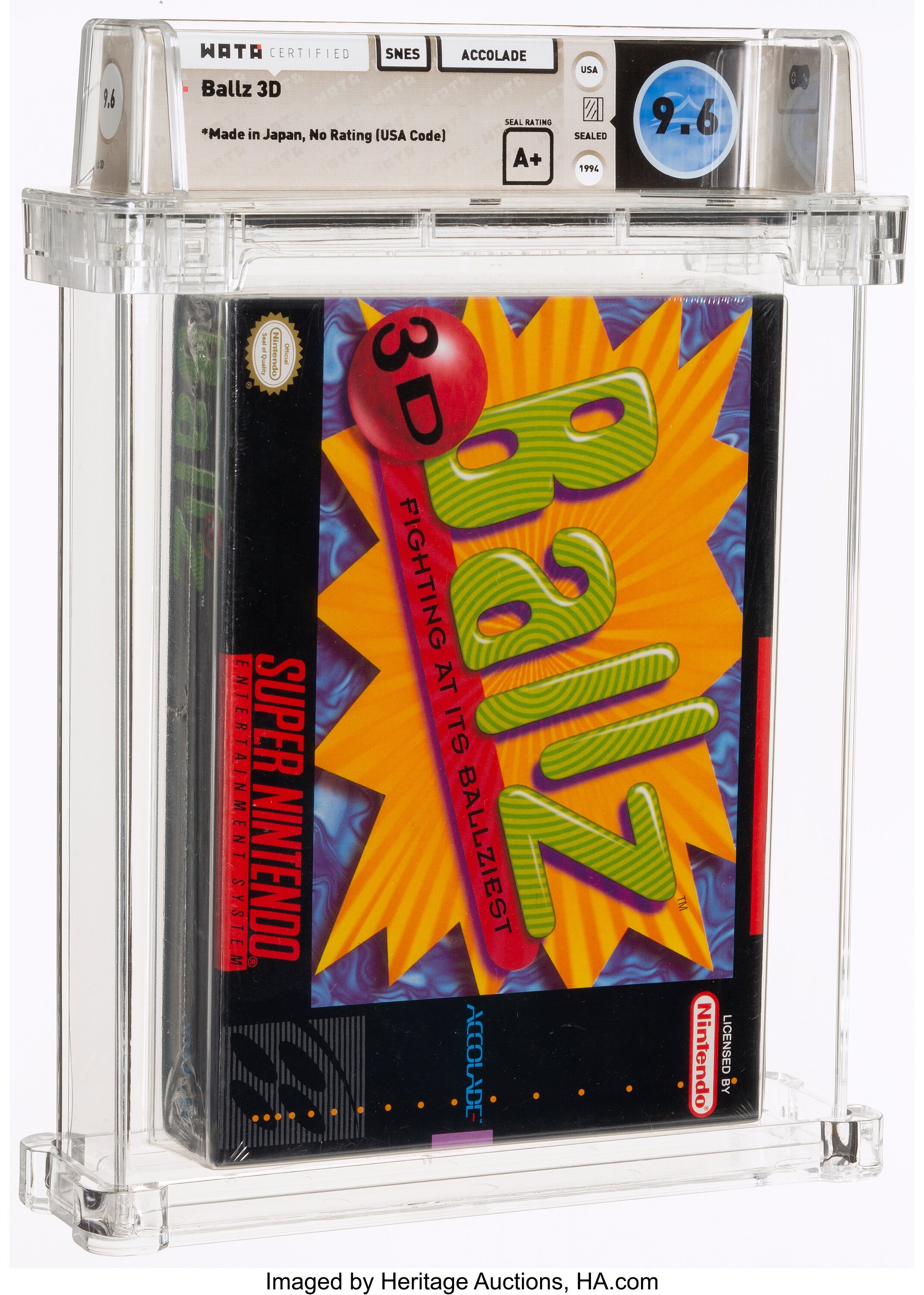 Ballz 3D Super Nintendo (SNES): PSA Pop Report + Loose / CIB / Sealed Prices 2026