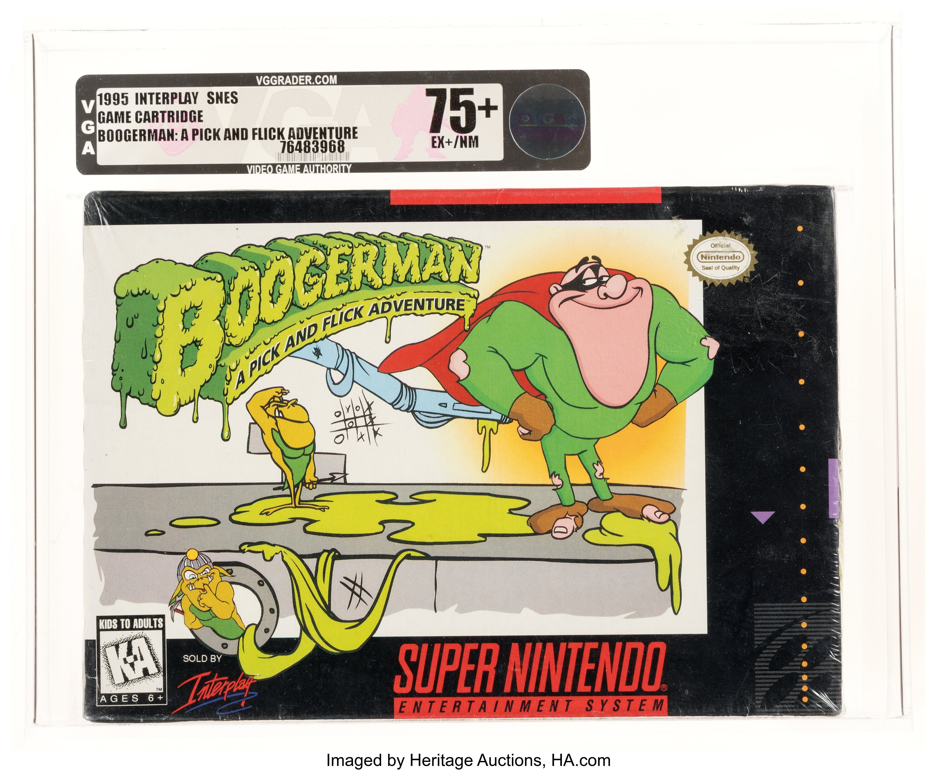 Boogerman: A Pick and Flick Adventure Super Nintendo (SNES): PSA Pop Report + Loose / CIB / Sealed Prices 2026