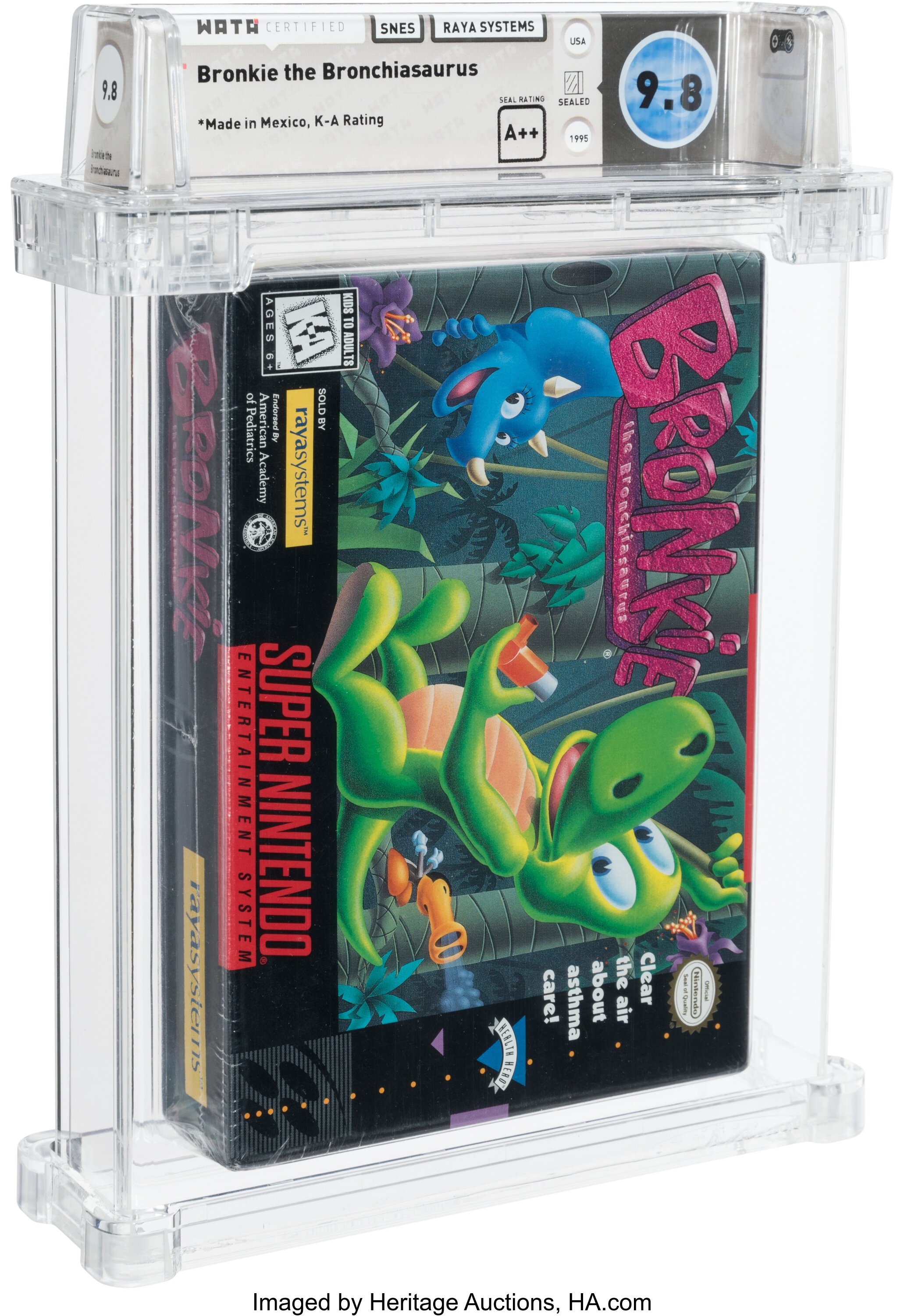 Bronkie the Bronchiasaurus Super Nintendo (SNES): PSA Pop Report + Loose / CIB / Sealed Prices 2026