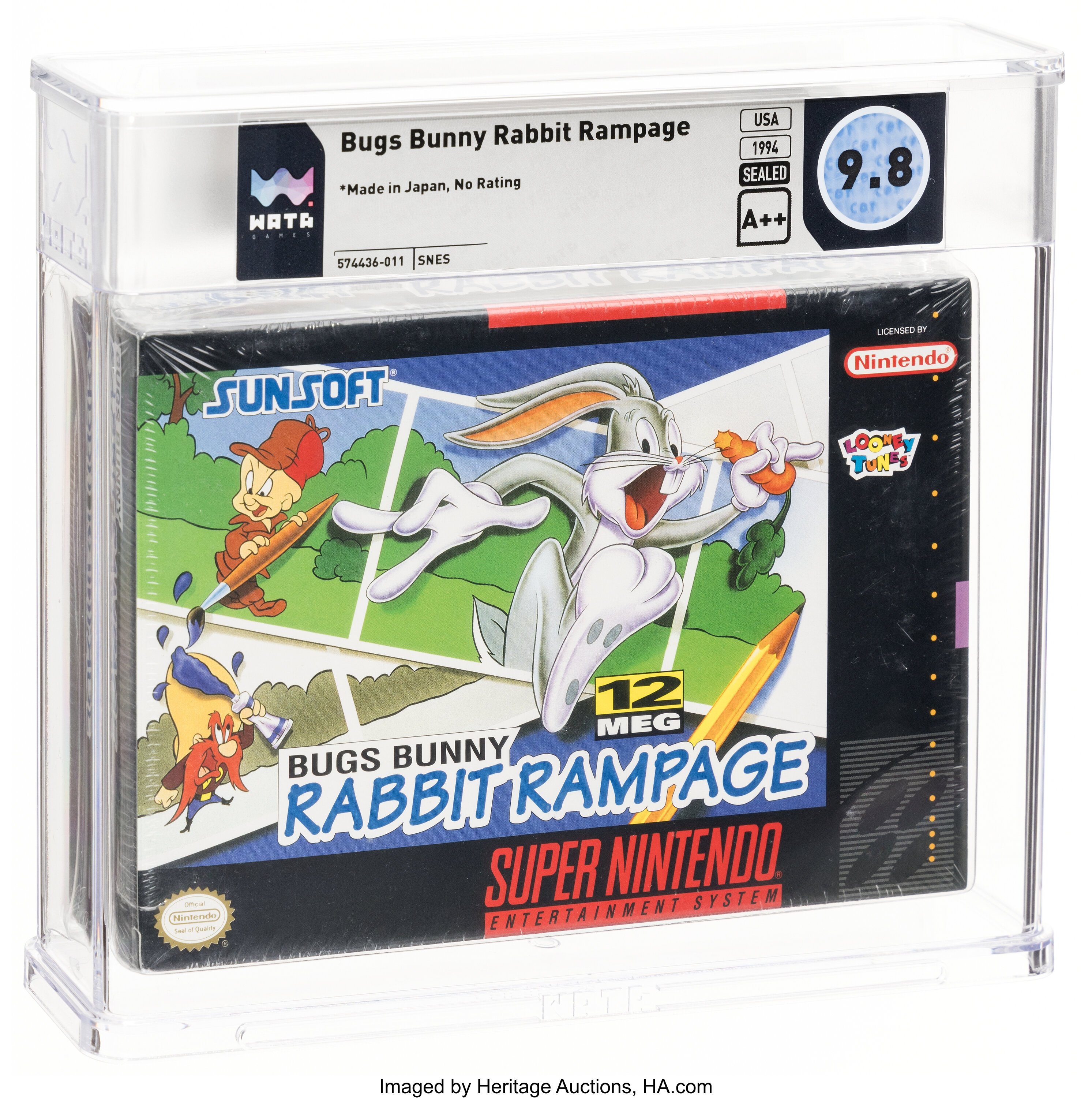Bugs Bunny Rabbit Rampage Super Nintendo (SNES): PSA Pop Report + Loose / CIB / Sealed Prices 2026