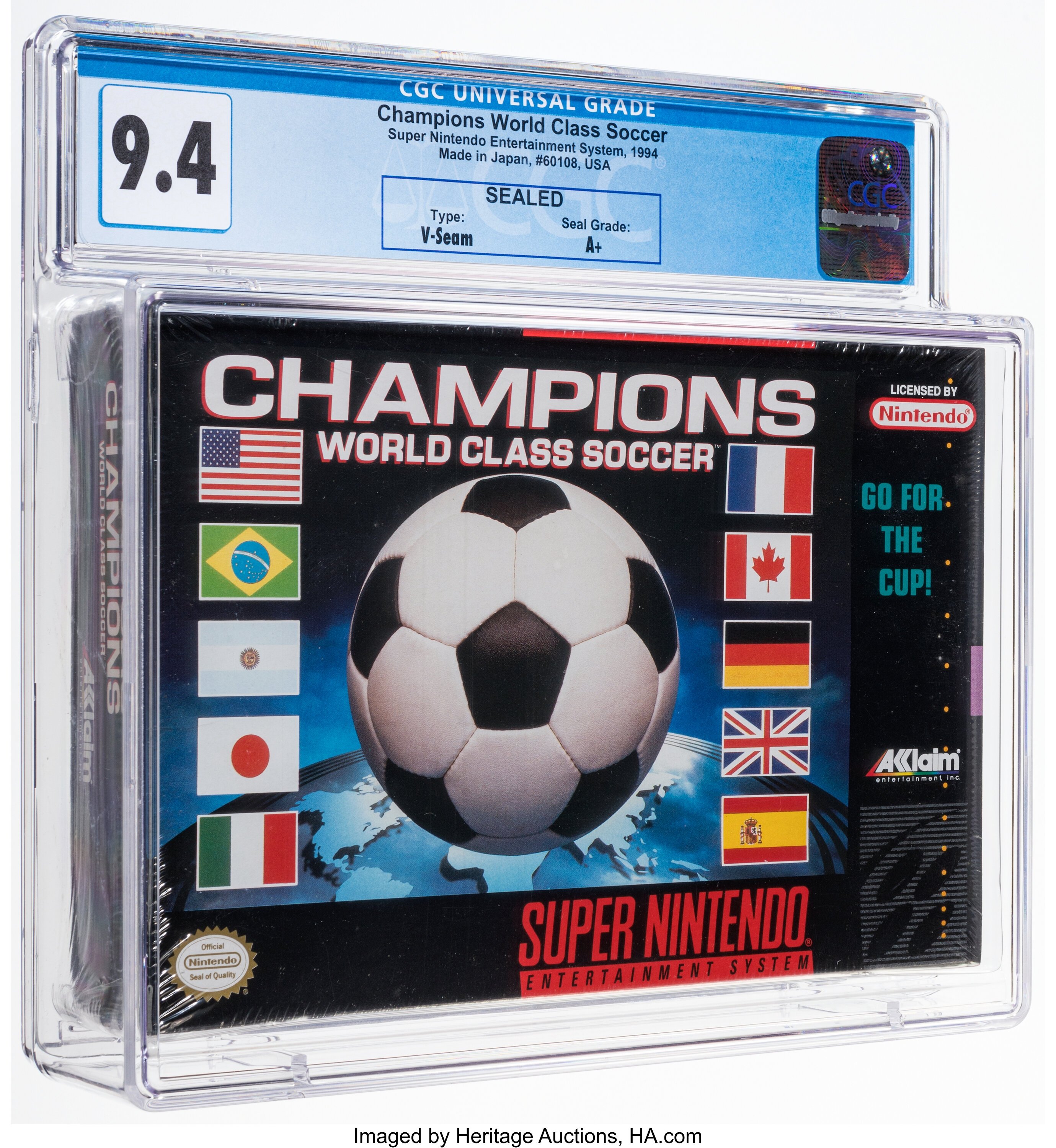 Champions World Class Soccer Super Nintendo (SNES): PSA Pop Report + Loose / CIB / Sealed Prices 2026