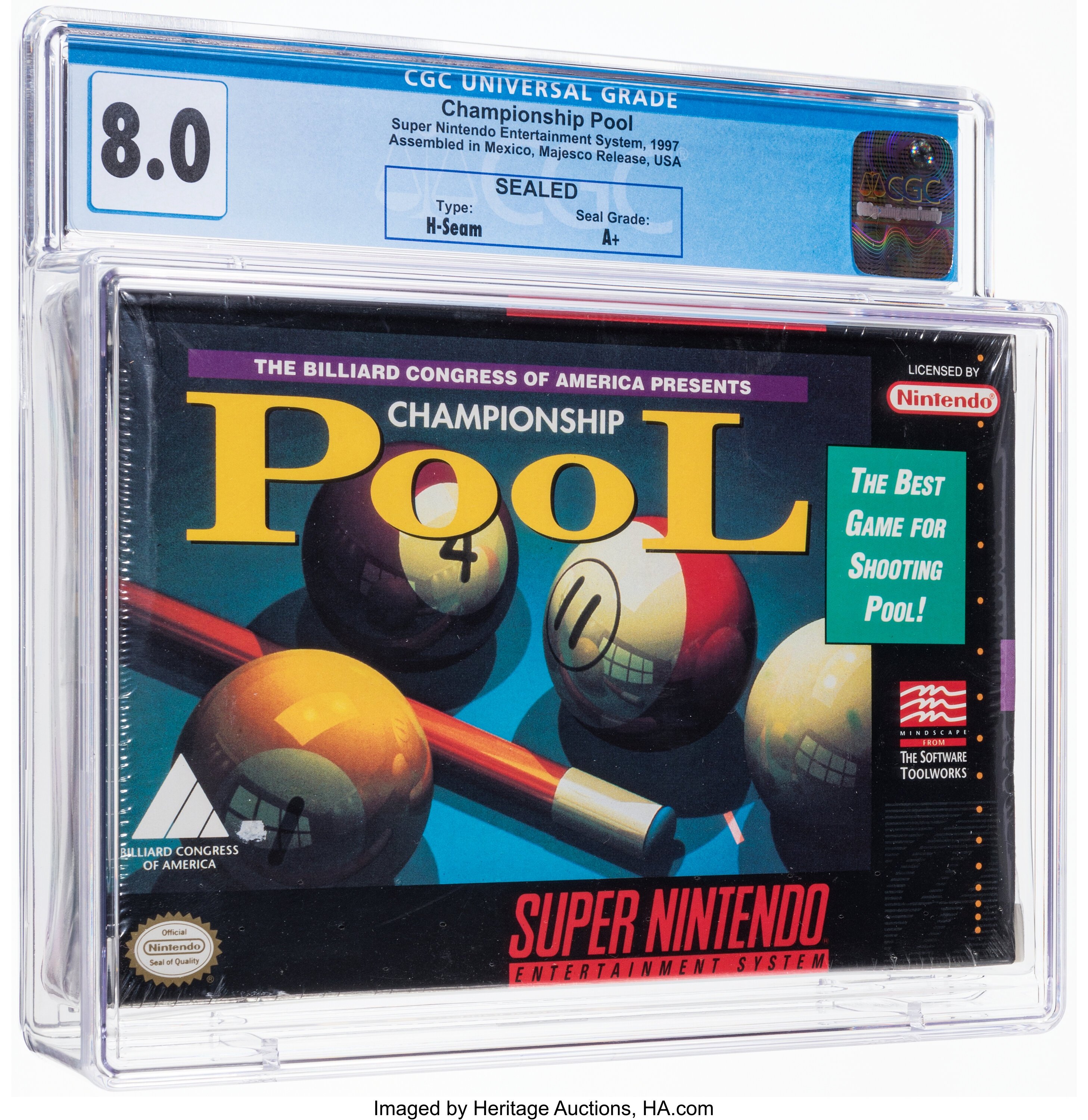 Championship Pool Super Nintendo (SNES): PSA Pop Report + Loose / CIB / Sealed Prices 2026