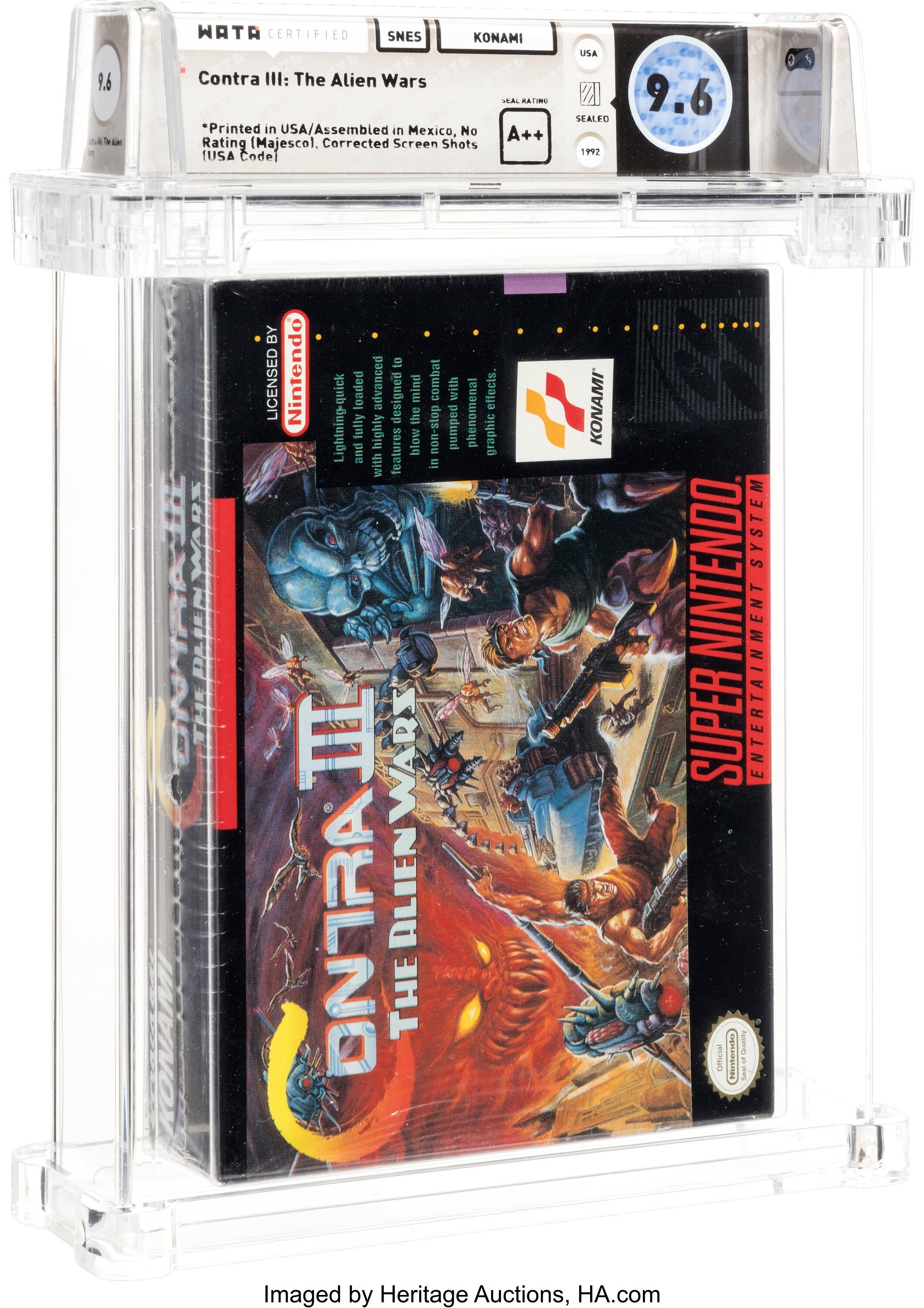 Contra III: The Alien Wars Super Nintendo (SNES): PSA Pop Report + Loose / CIB / Sealed Prices 2026
