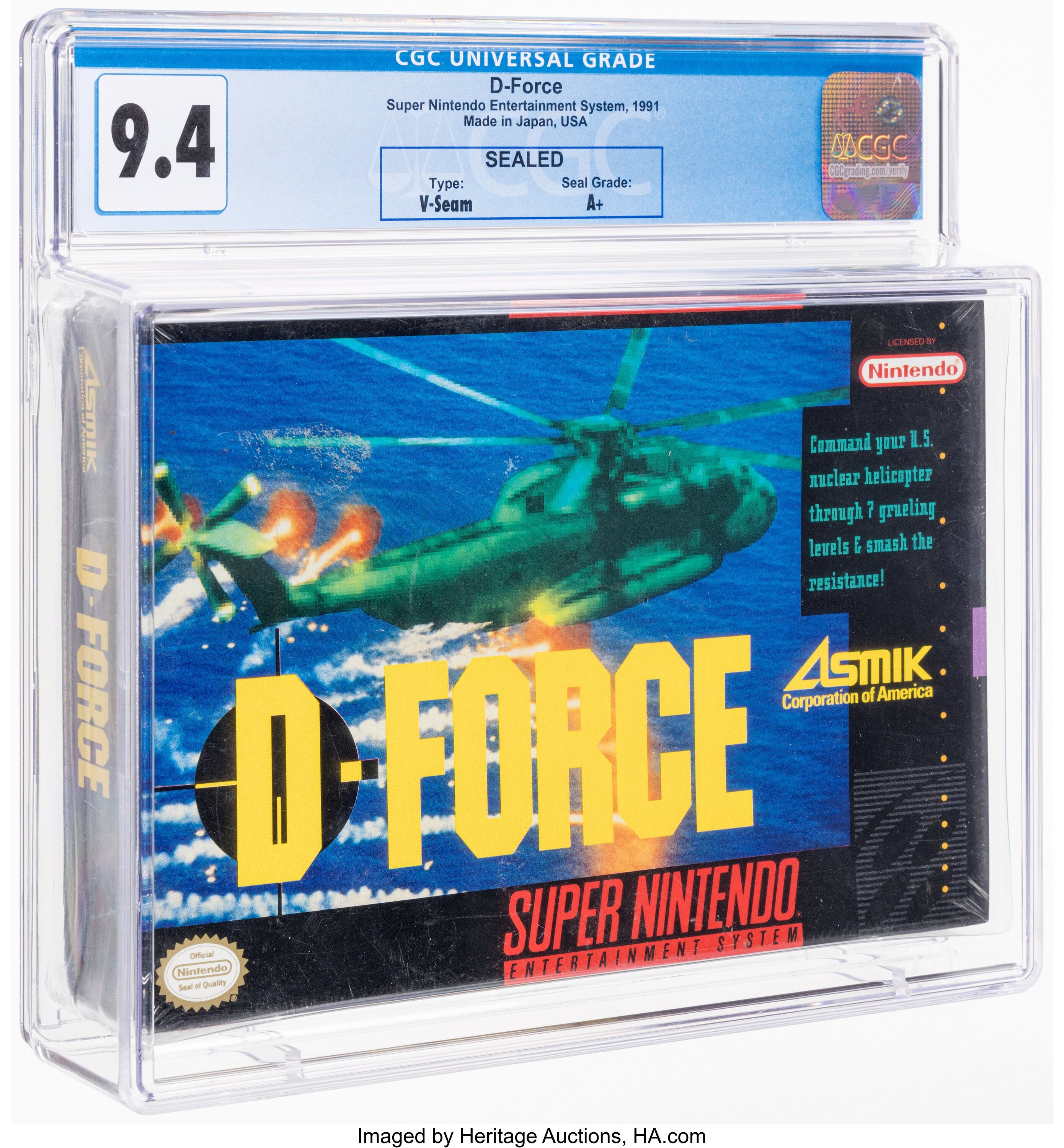 D-Force Super Nintendo (SNES): PSA Pop Report + Loose / CIB / Sealed Prices 2026