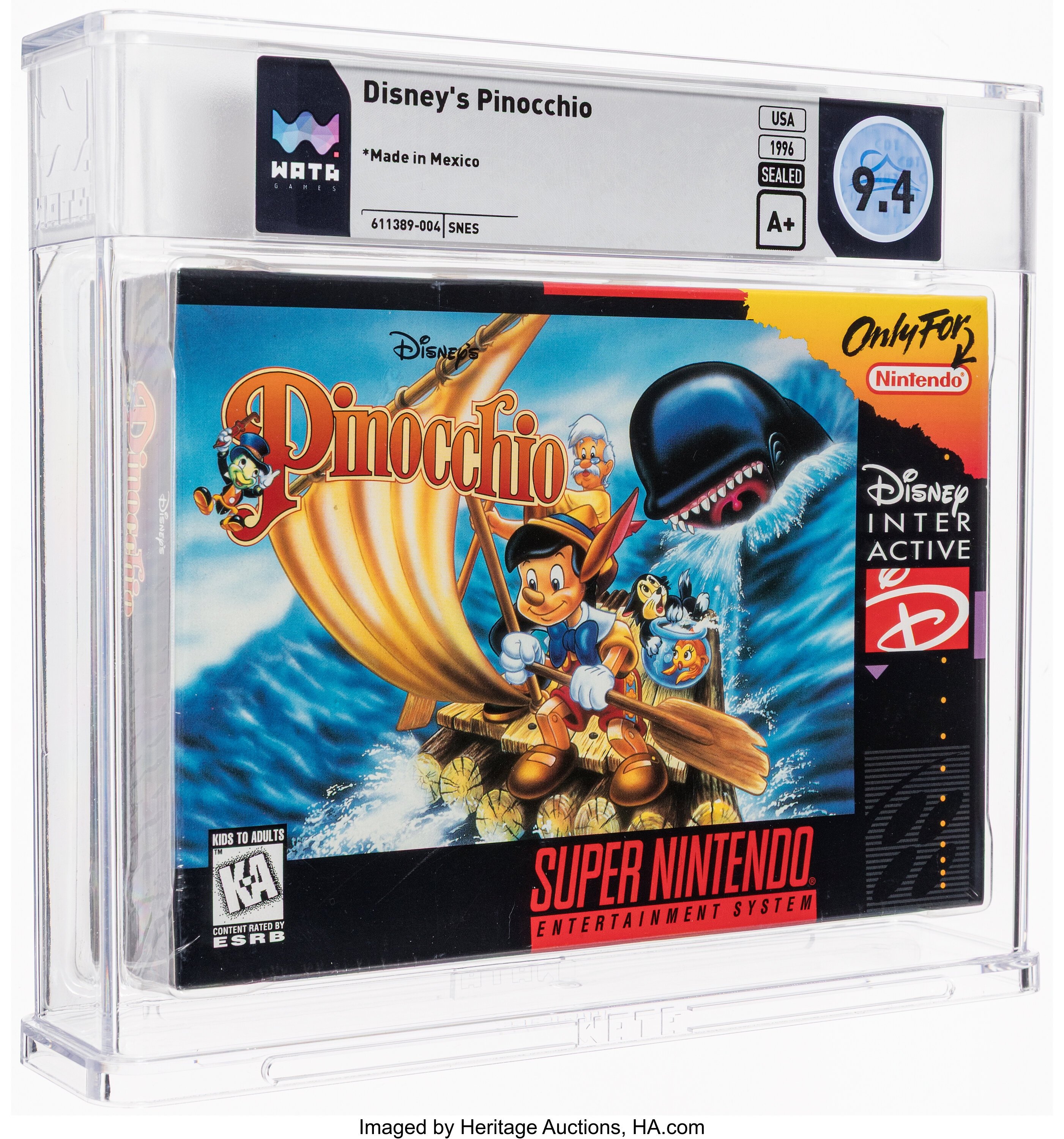 Disney's Pinocchio Super Nintendo (SNES): PSA Pop Report + Loose / CIB / Sealed Prices 2026