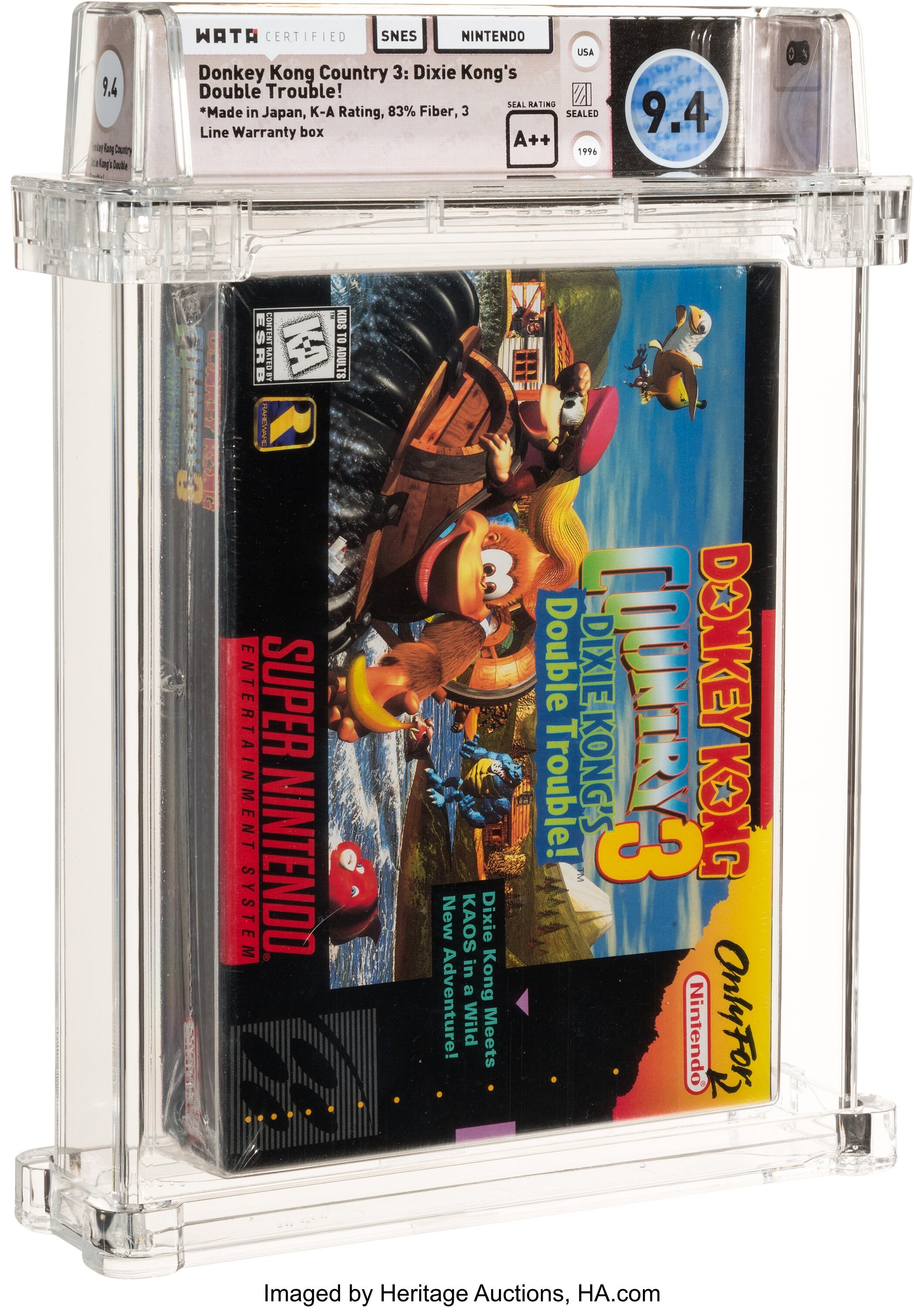 Donkey Kong Country 3: Dixie Kong's Double Trouble! Super Nintendo (SNES): PSA Pop Report + Loose / CIB / Sealed Prices 2026