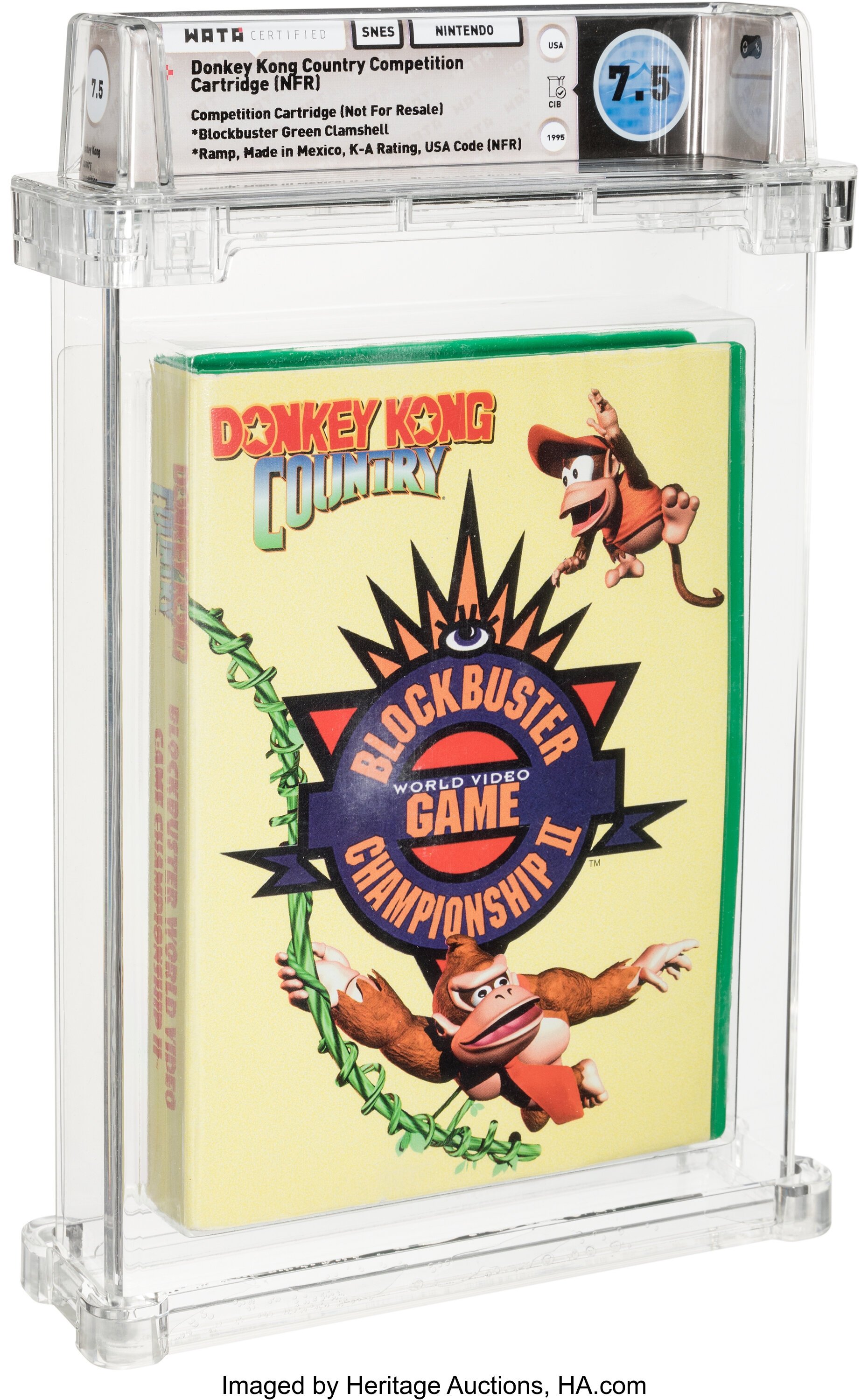 Donkey Kong Country Competition Cartridge (NFR) Super Nintendo (SNES): PSA Pop Report + Loose / CIB / Sealed Prices 2026