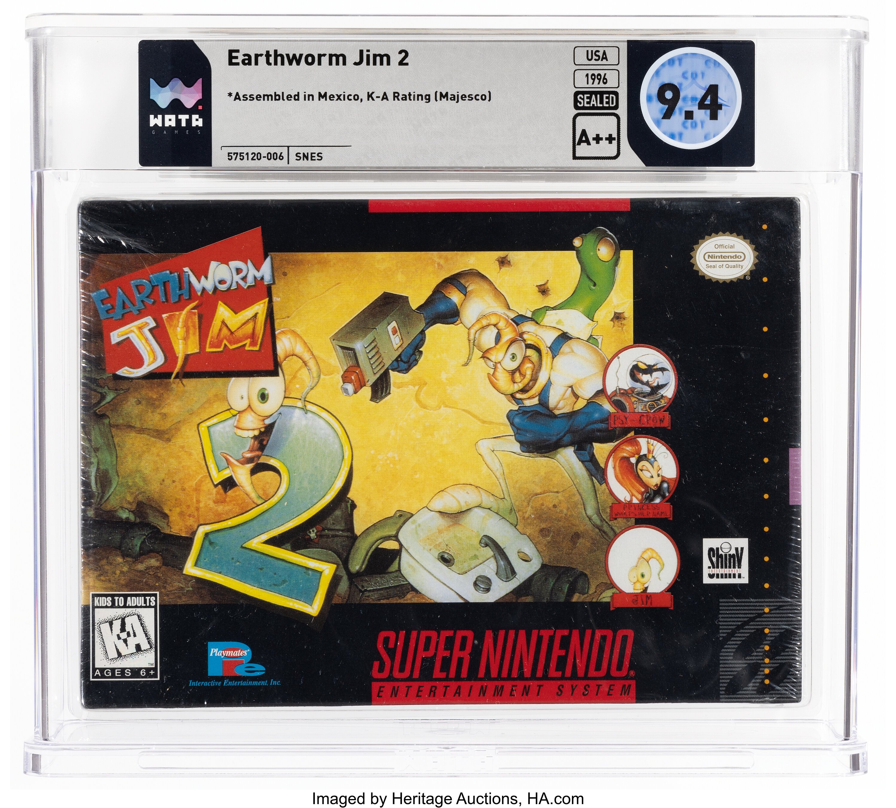 Earthworm Jim 2 Super Nintendo (SNES): PSA Pop Report + Loose / CIB / Sealed Prices 2026