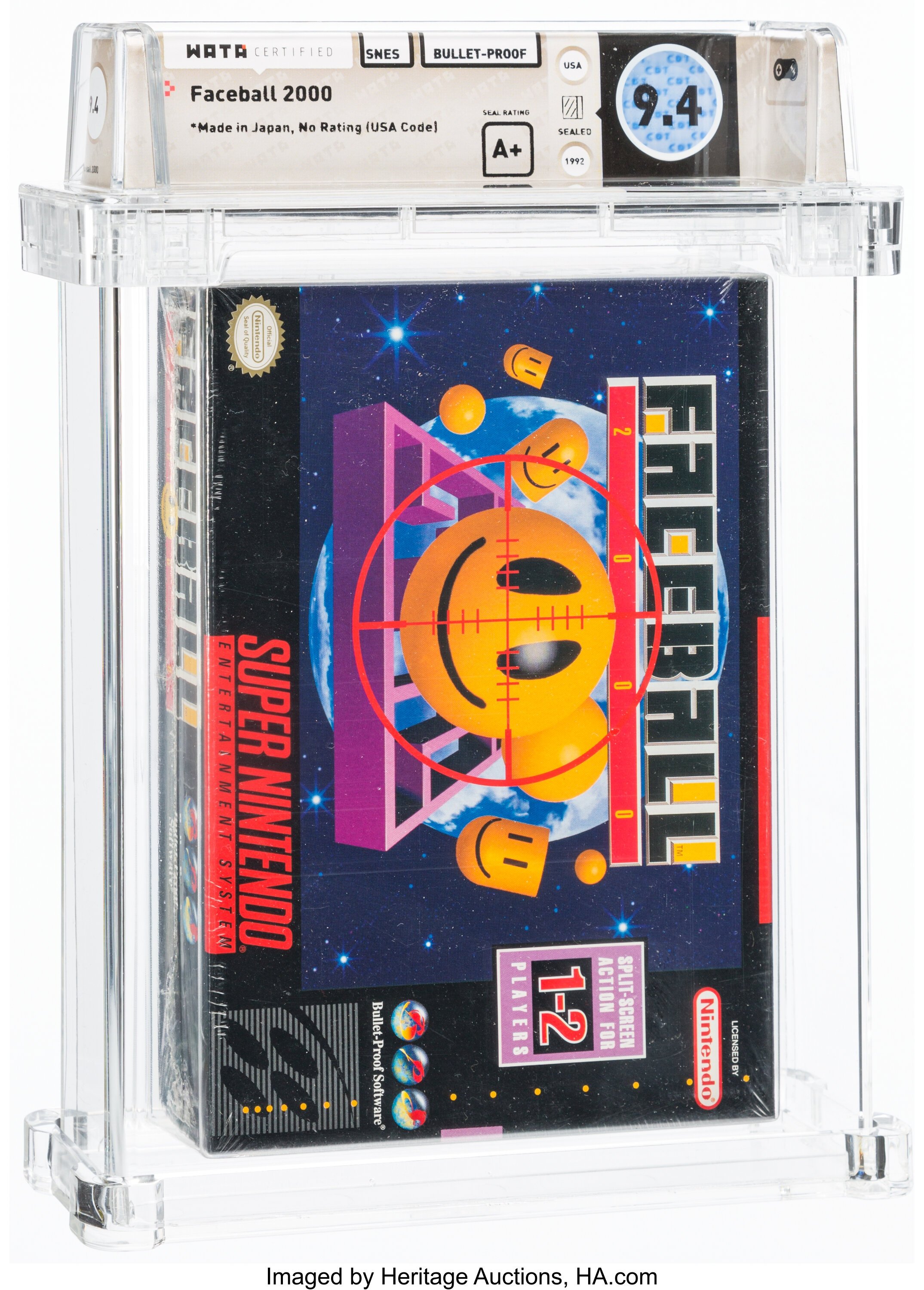 Faceball 2000 Super Nintendo (SNES): PSA Pop Report + Loose / CIB / Sealed Prices 2026