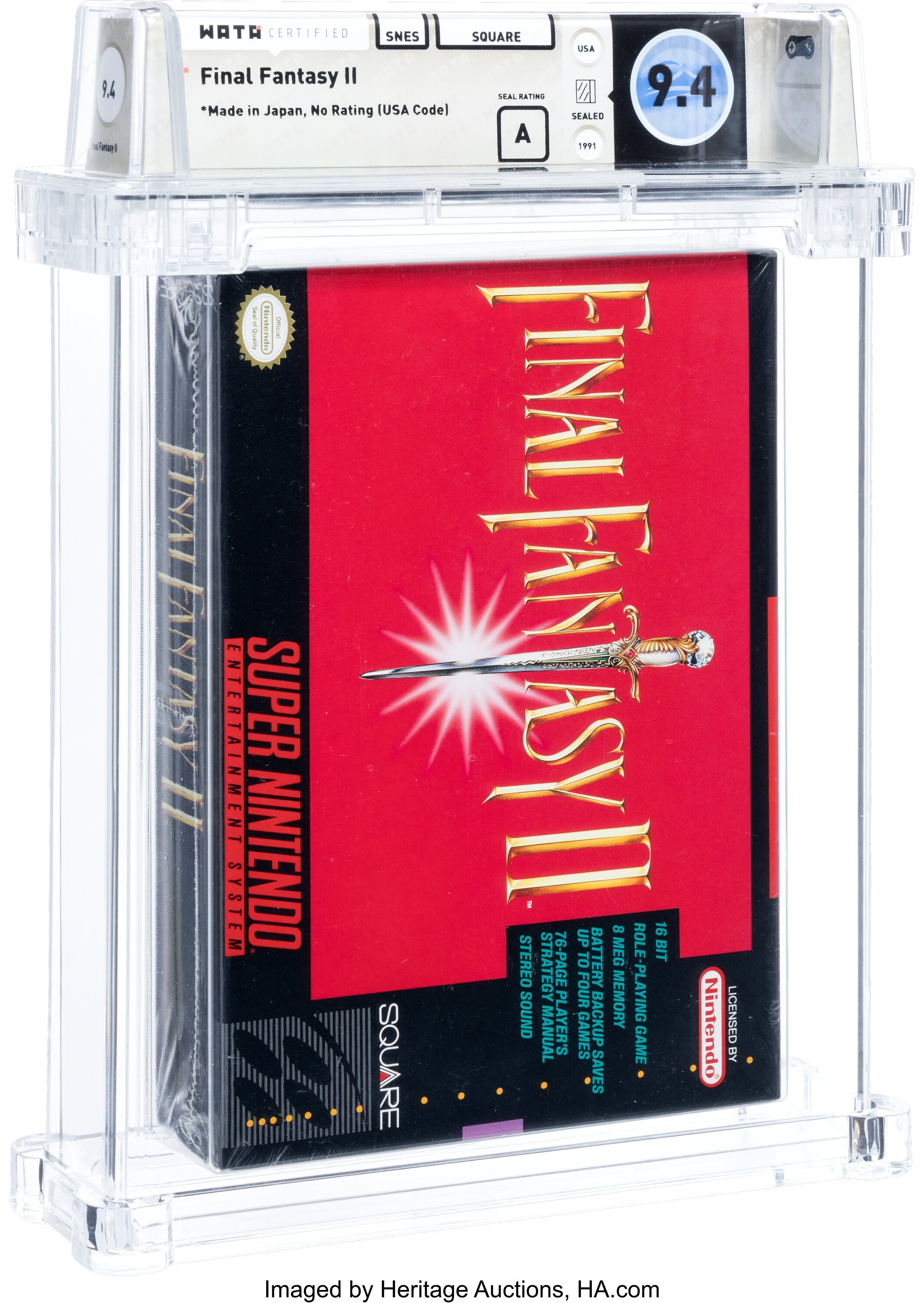 Final Fantasy II Super Nintendo (SNES): PSA Pop Report + Loose / CIB / Sealed Prices 2026