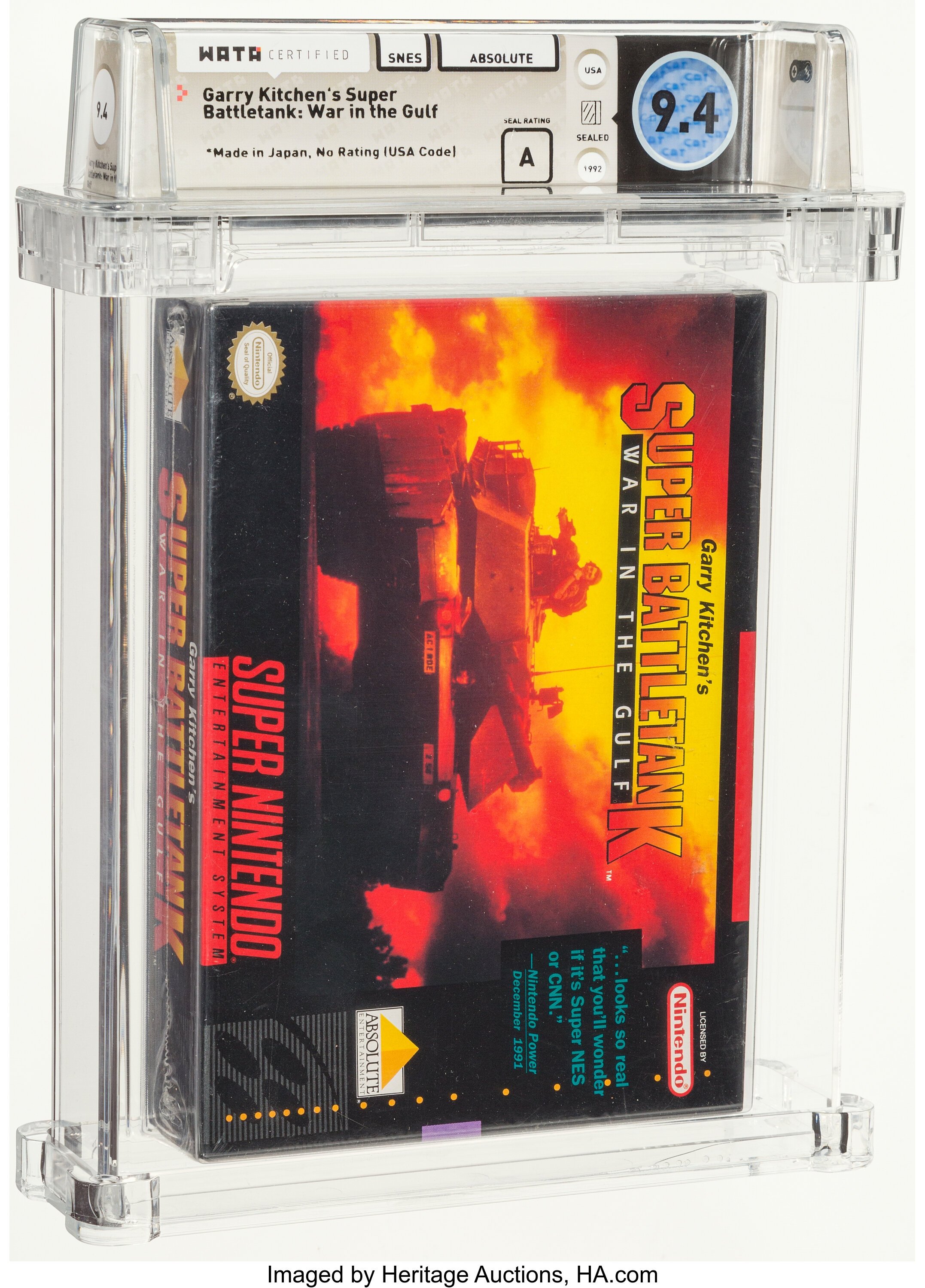 Garry Kitchen's Super Battletank: War in the Gulf Super Nintendo (SNES): PSA Pop Report + Loose / CIB / Sealed Prices 2026