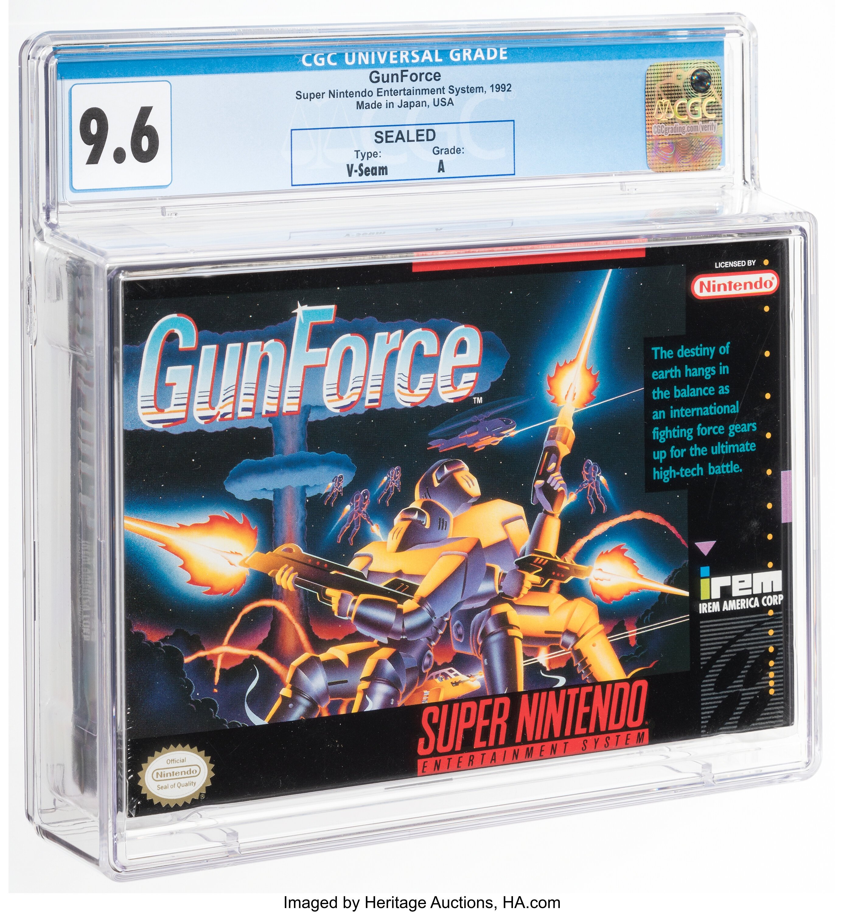 GunForce Super Nintendo (SNES): PSA Pop Report + Loose / CIB / Sealed Prices 2026