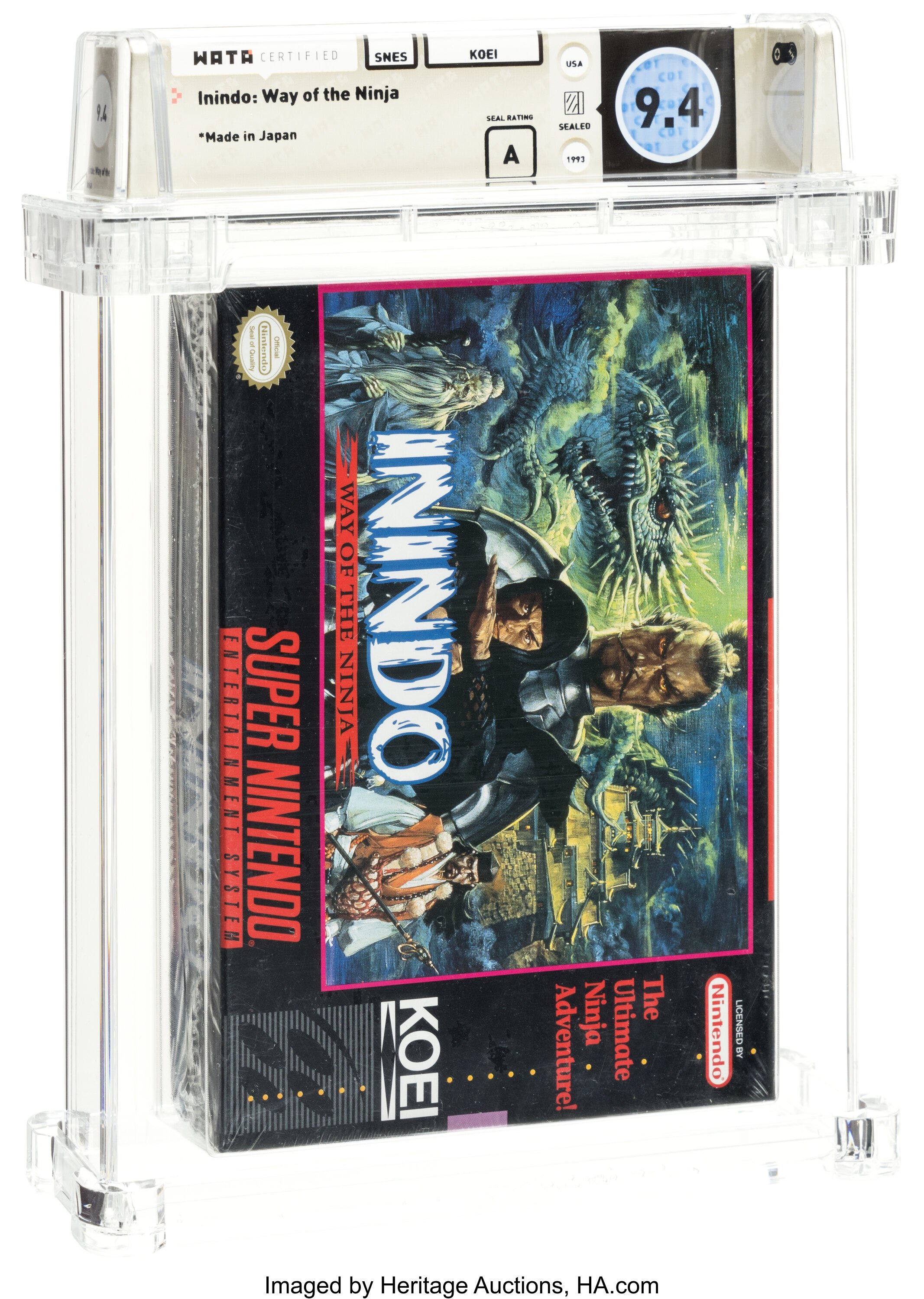Inindo: Way of the Ninja Super Nintendo (SNES): PSA Pop Report + Loose / CIB / Sealed Prices 2026