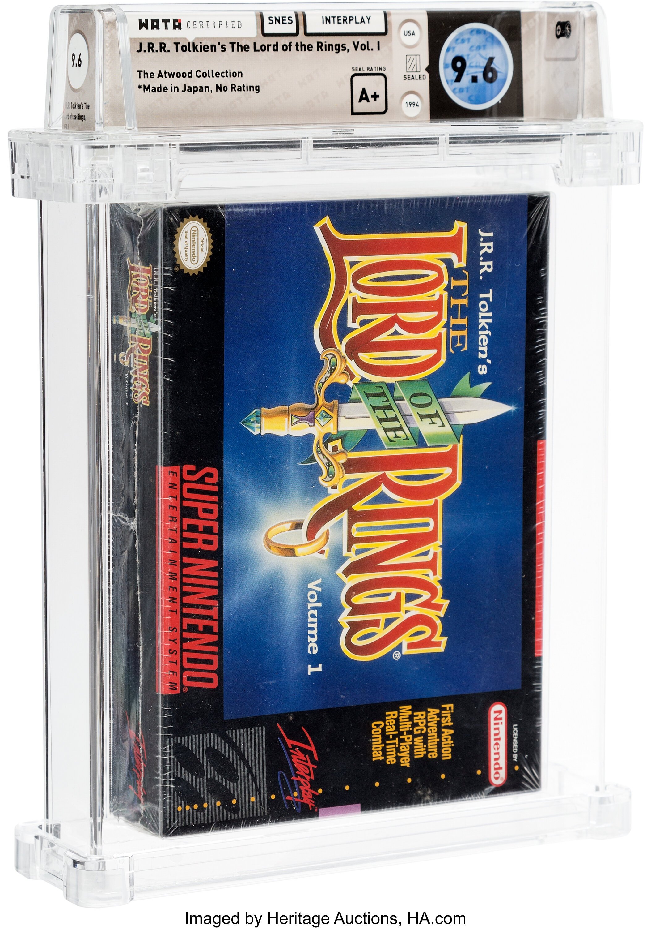 J.R.R. Tolkien's The Lord of the Rings, Vol. I Super Nintendo (SNES): PSA Pop Report + Loose / CIB / Sealed Prices 2026