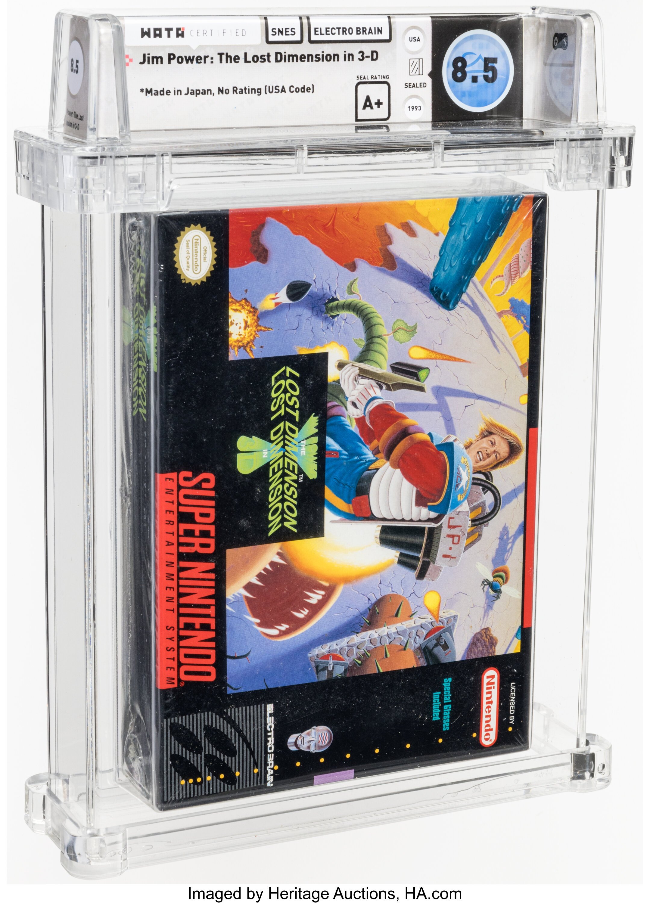 Jim Power: The Lost Dimension in 3-D Super Nintendo (SNES): PSA Pop Report + Loose / CIB / Sealed Prices 2026