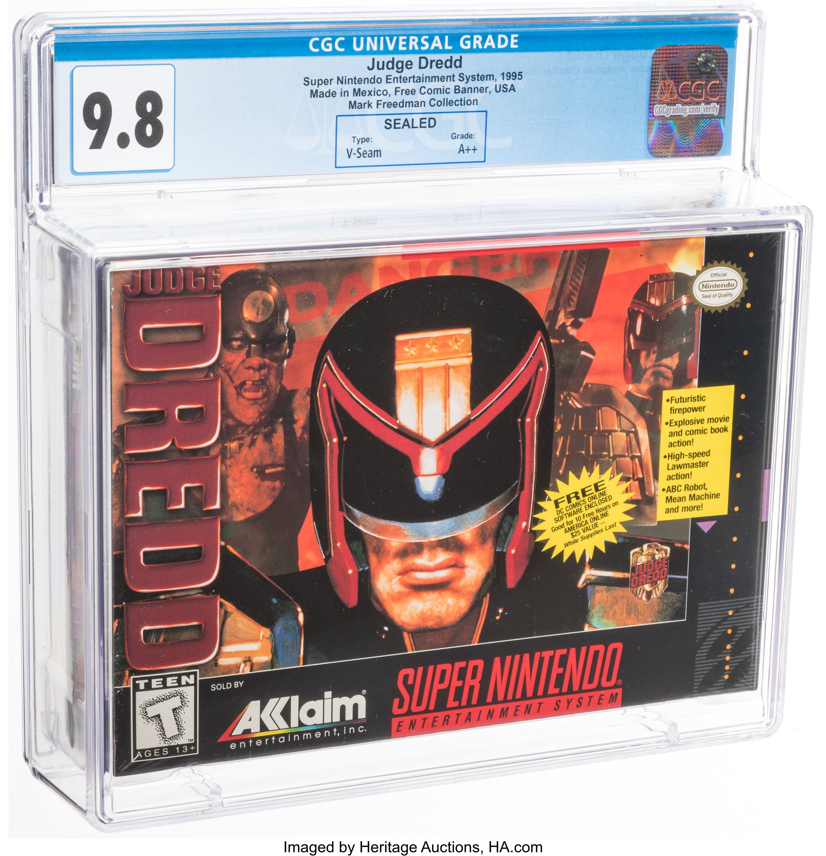 Judge Dredd Super Nintendo (SNES): PSA Pop Report + Loose / CIB / Sealed Prices 2026