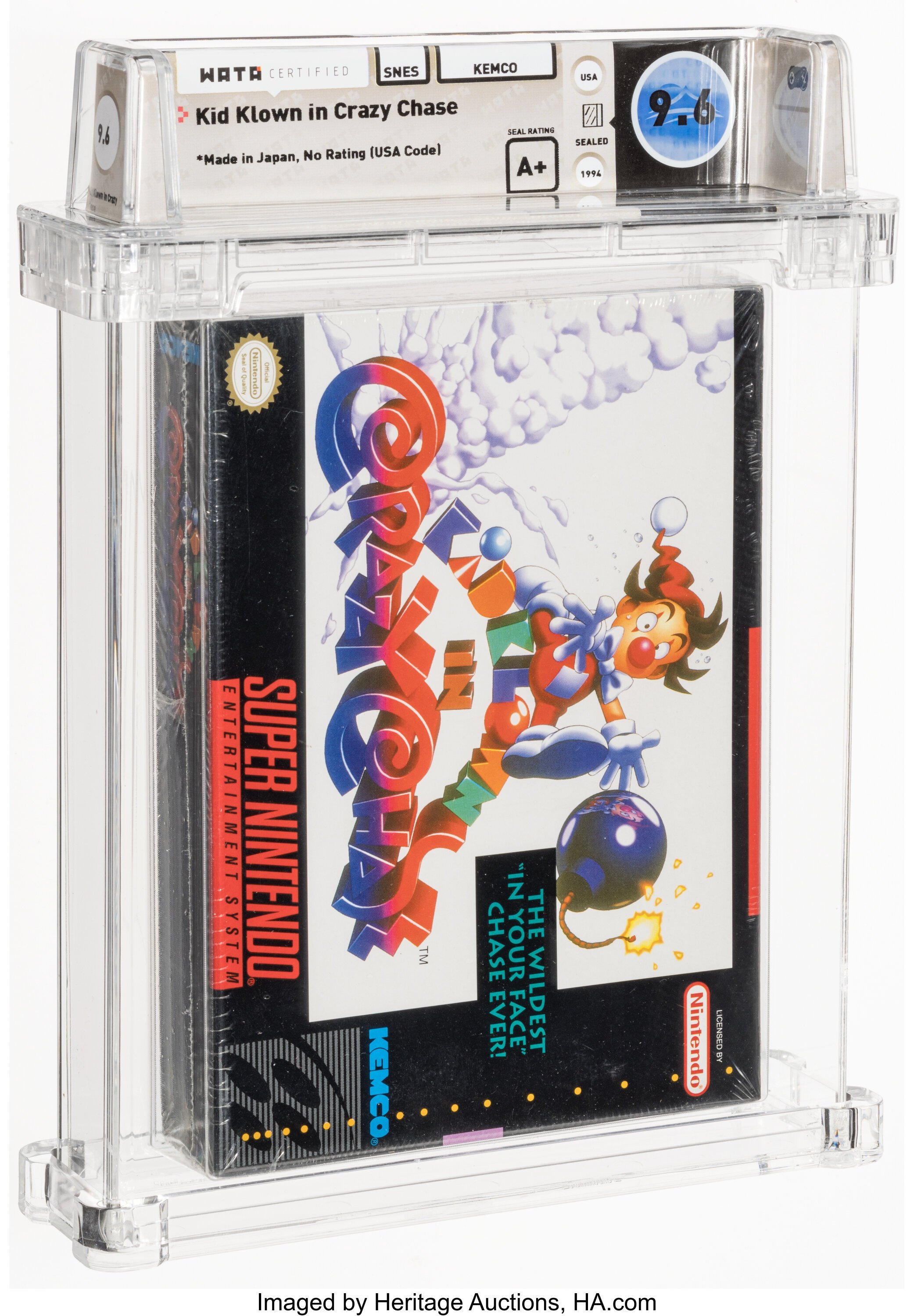 Kid Klown in Crazy Chase Super Nintendo (SNES): PSA Pop Report + Loose / CIB / Sealed Prices 2026