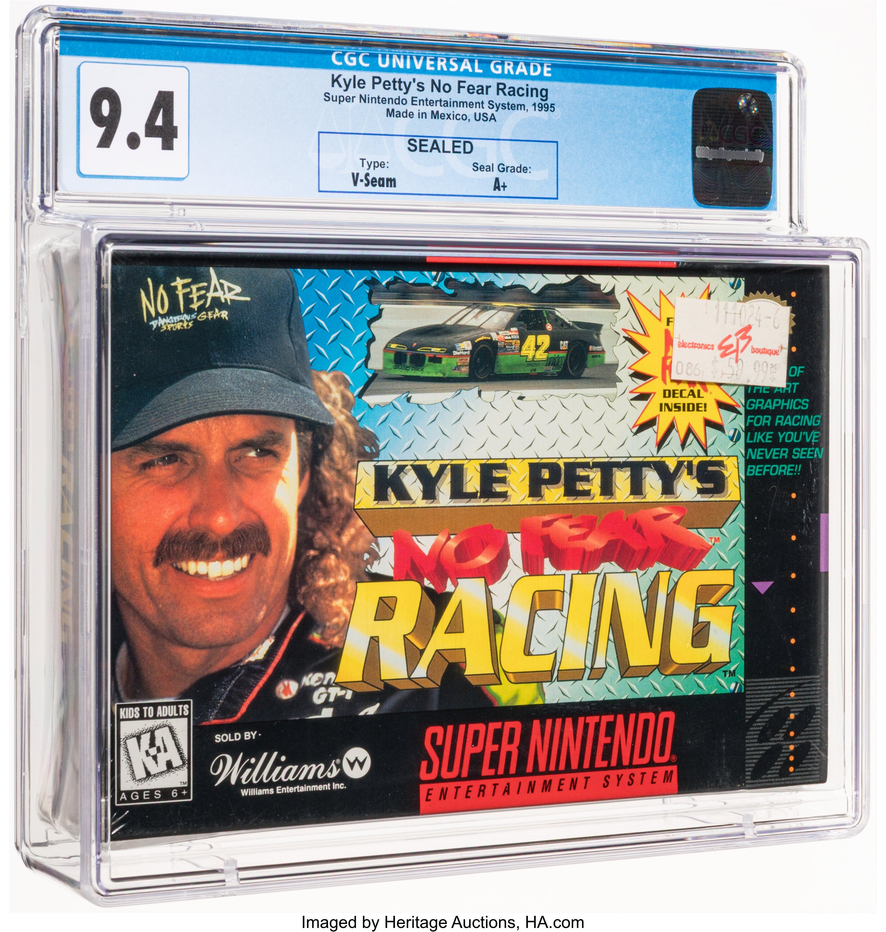 Kyle Petty's No Fear Racing Super Nintendo (SNES): PSA Pop Report + Loose / CIB / Sealed Prices 2026