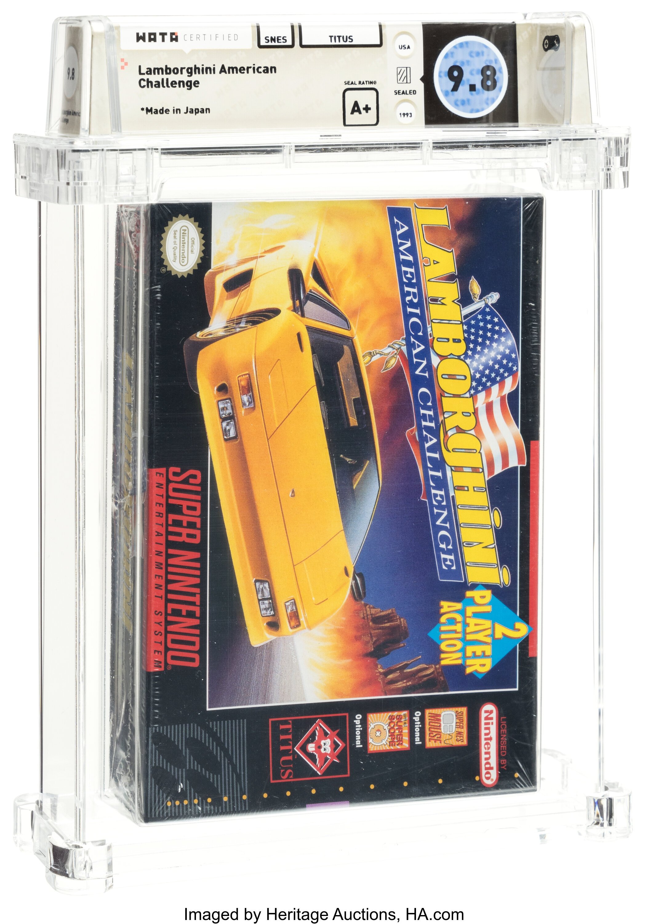 Lamborghini American Challenge Super Nintendo (SNES): PSA Pop Report + Loose / CIB / Sealed Prices 2026