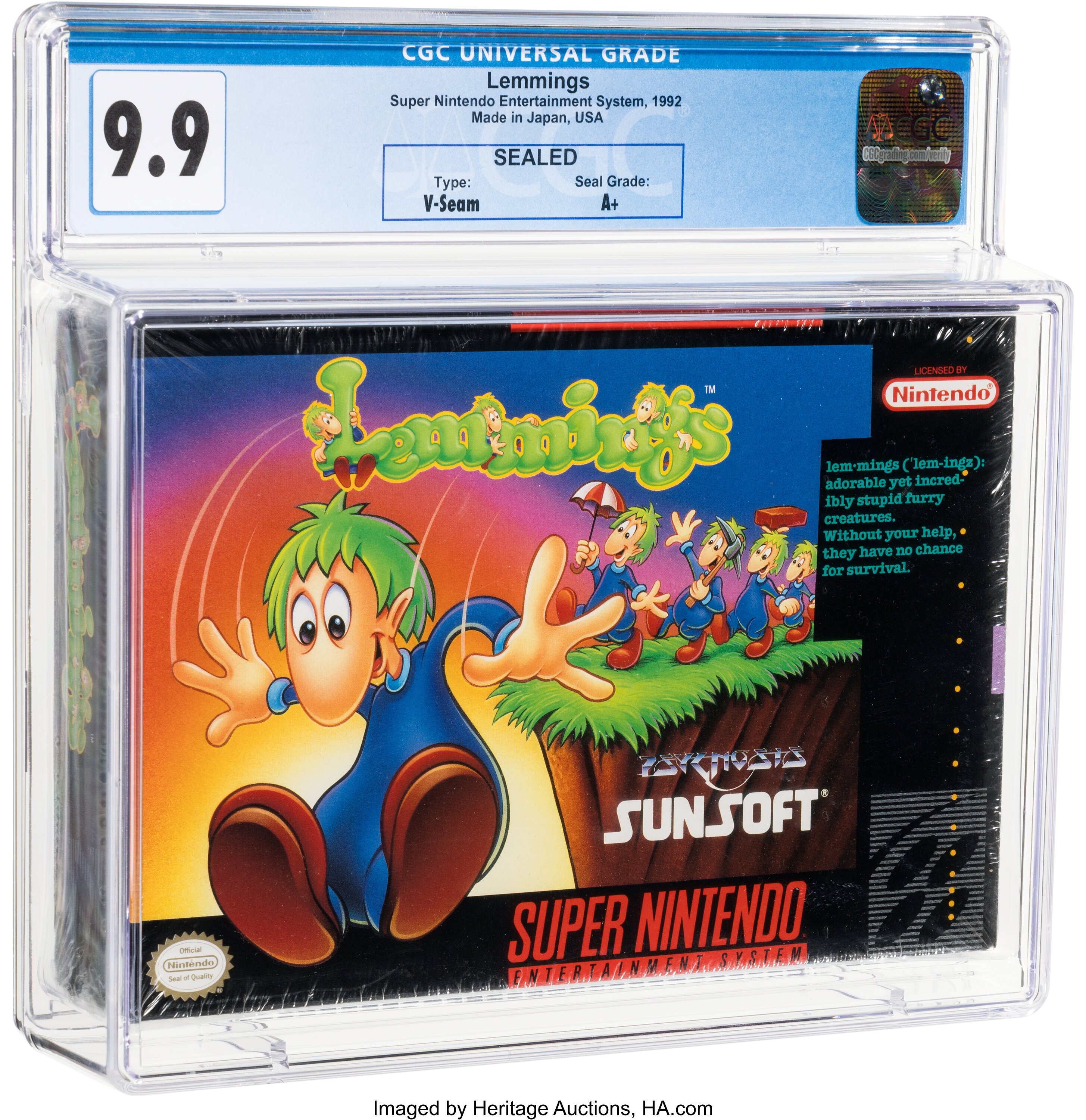 Lemmings Super Nintendo (SNES): PSA Pop Report + Loose / CIB / Sealed Prices 2026