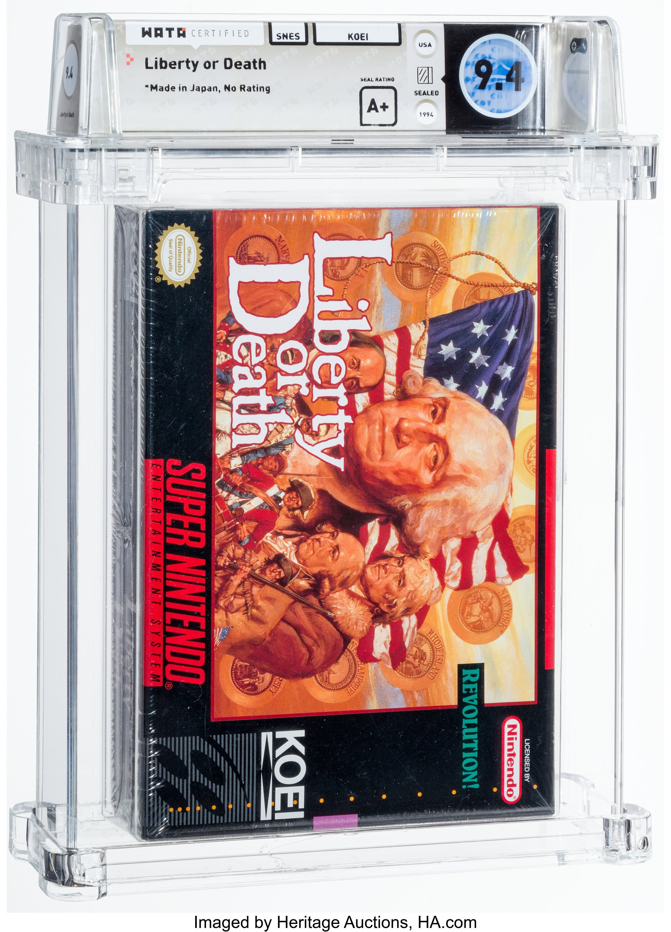 Liberty or Death Super Nintendo (SNES): PSA Pop Report + Loose / CIB / Sealed Prices