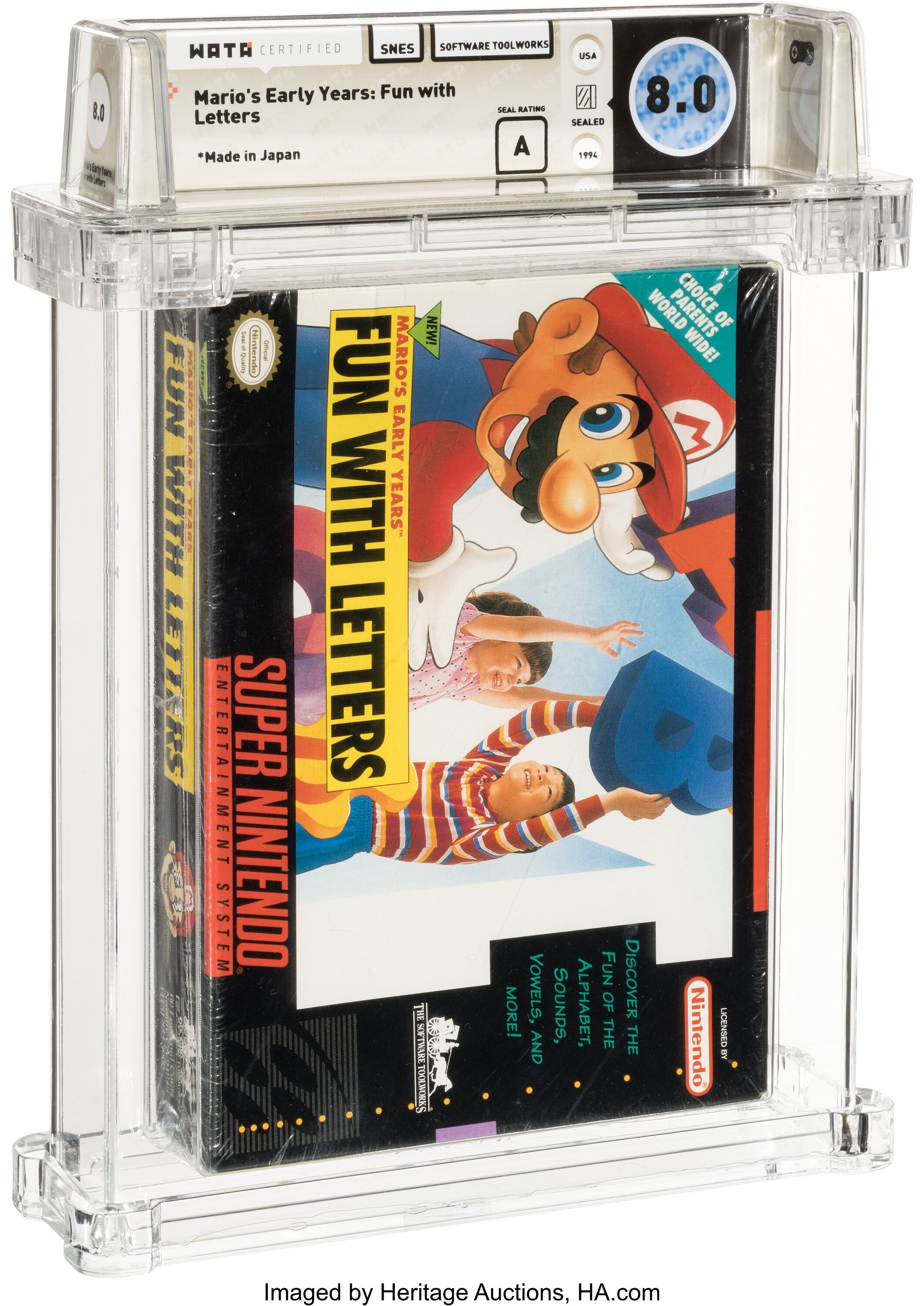 Mario's Early Years: Fun with Letters Super Nintendo (SNES): PSA Pop Report + Loose / CIB / Sealed Prices 2026