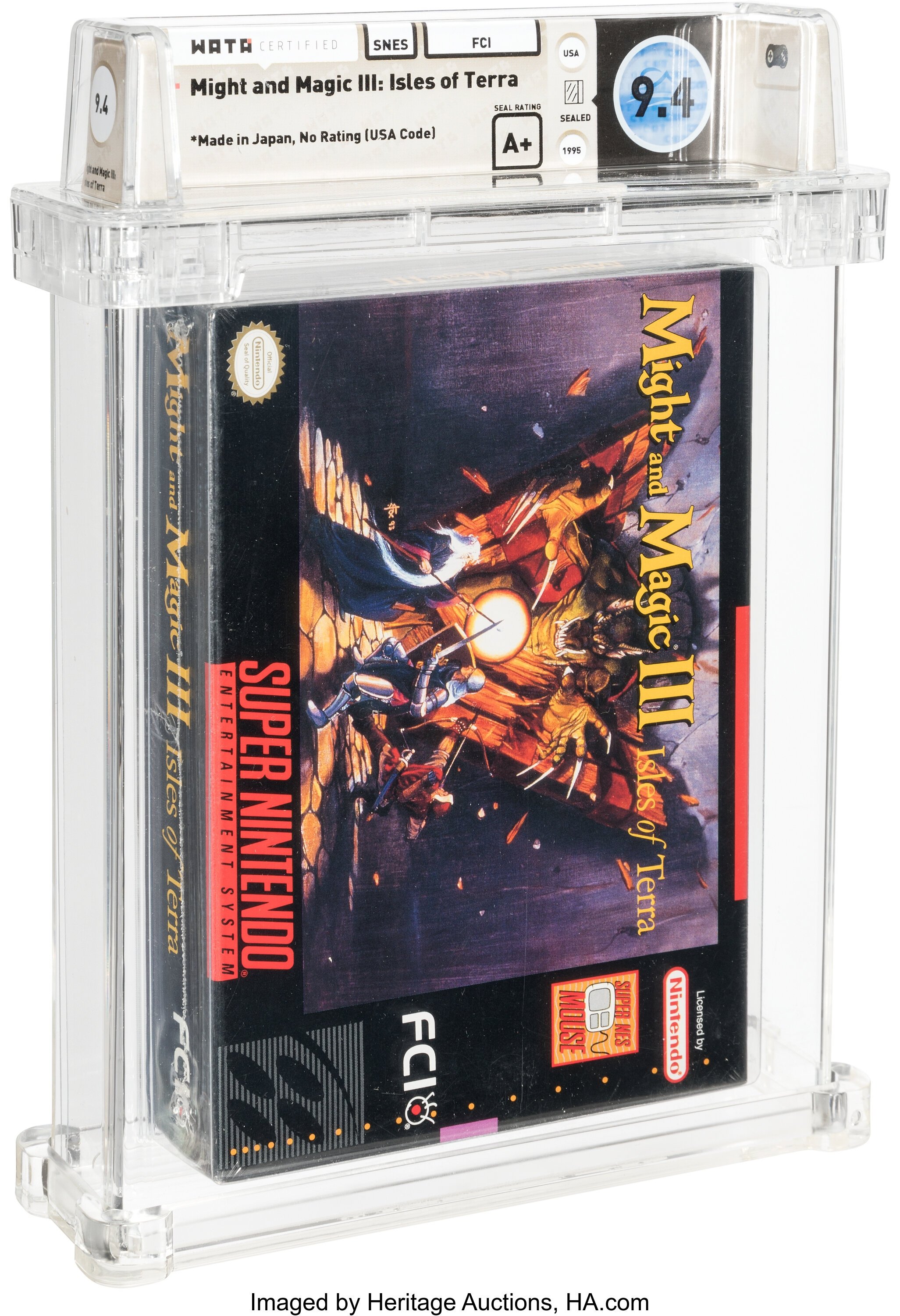 Might and Magic III: Isles of Terra Super Nintendo (SNES): PSA Pop Report + Loose / CIB / Sealed Prices 2026