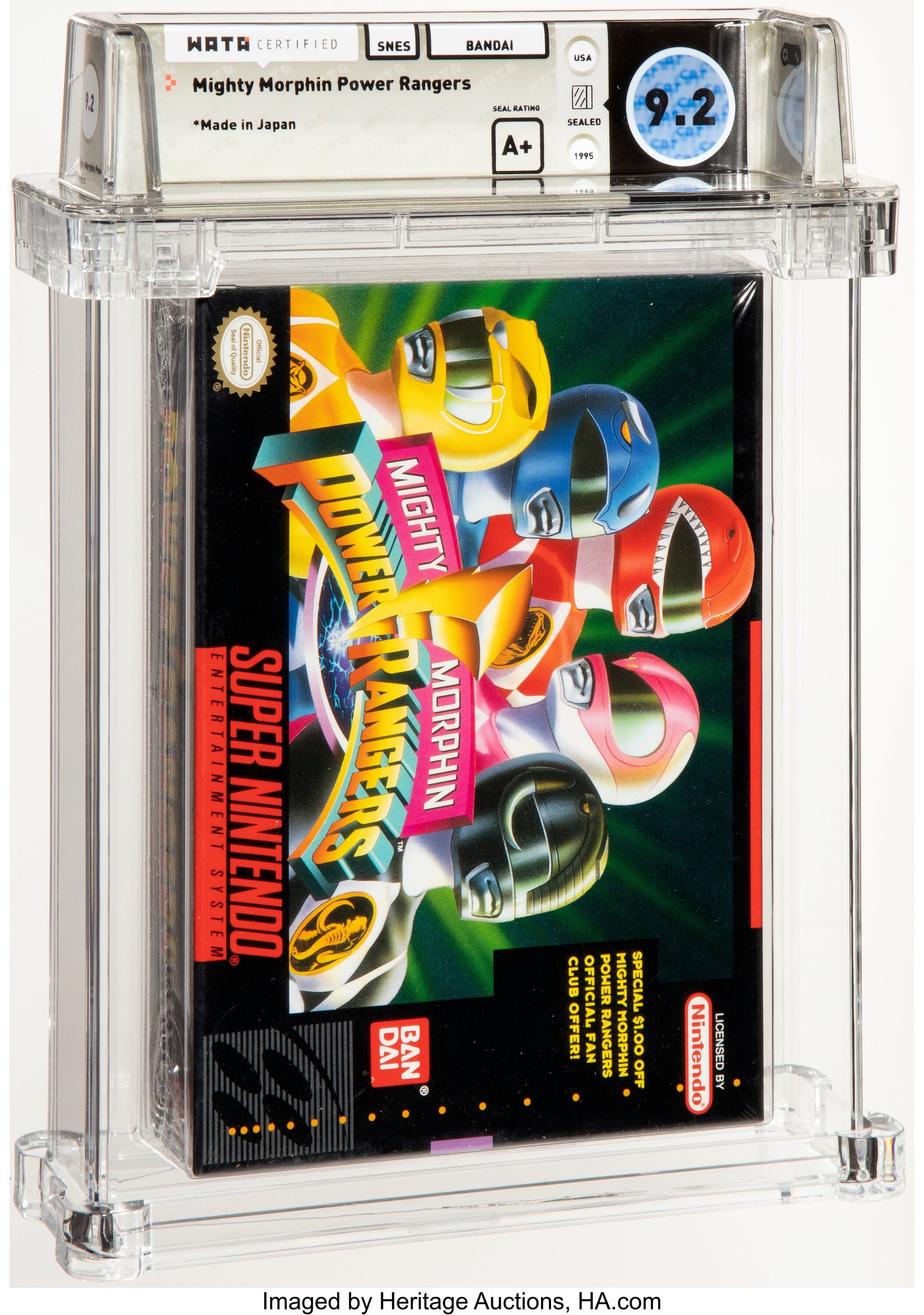 Mighty Morphin Power Rangers Super Nintendo (SNES): PSA Pop Report + Loose / CIB / Sealed Prices 2026