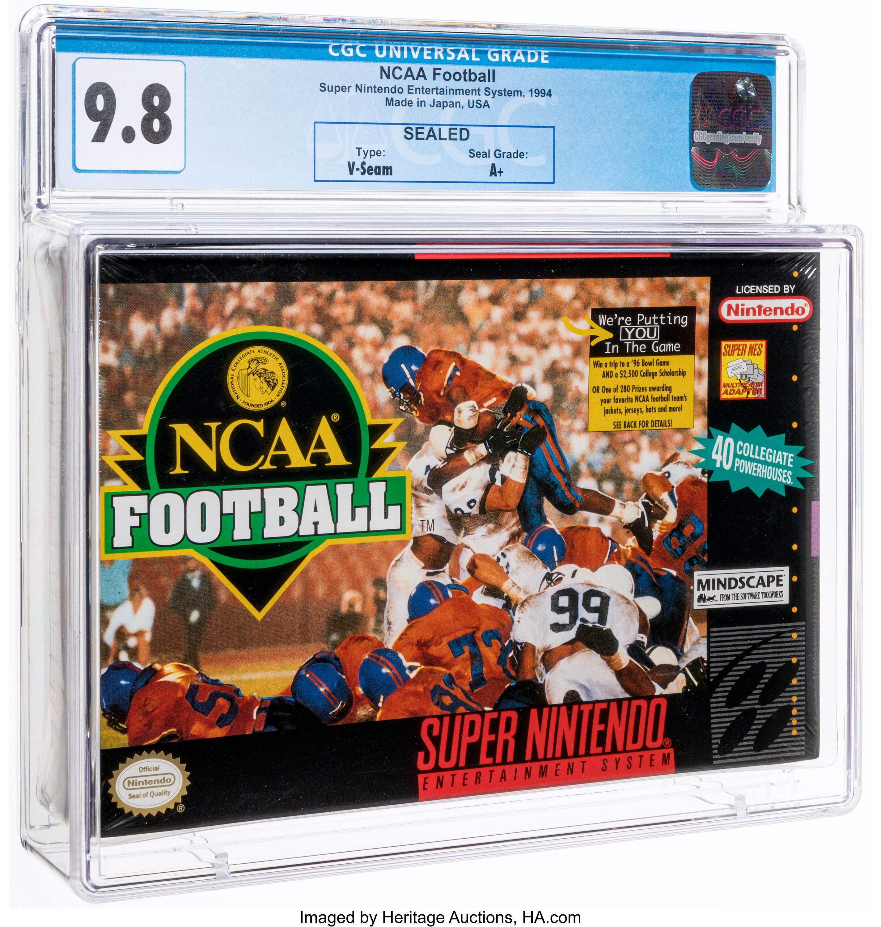 NCAA Football Super Nintendo (SNES): PSA Pop Report + Loose / CIB / Sealed Prices 2026