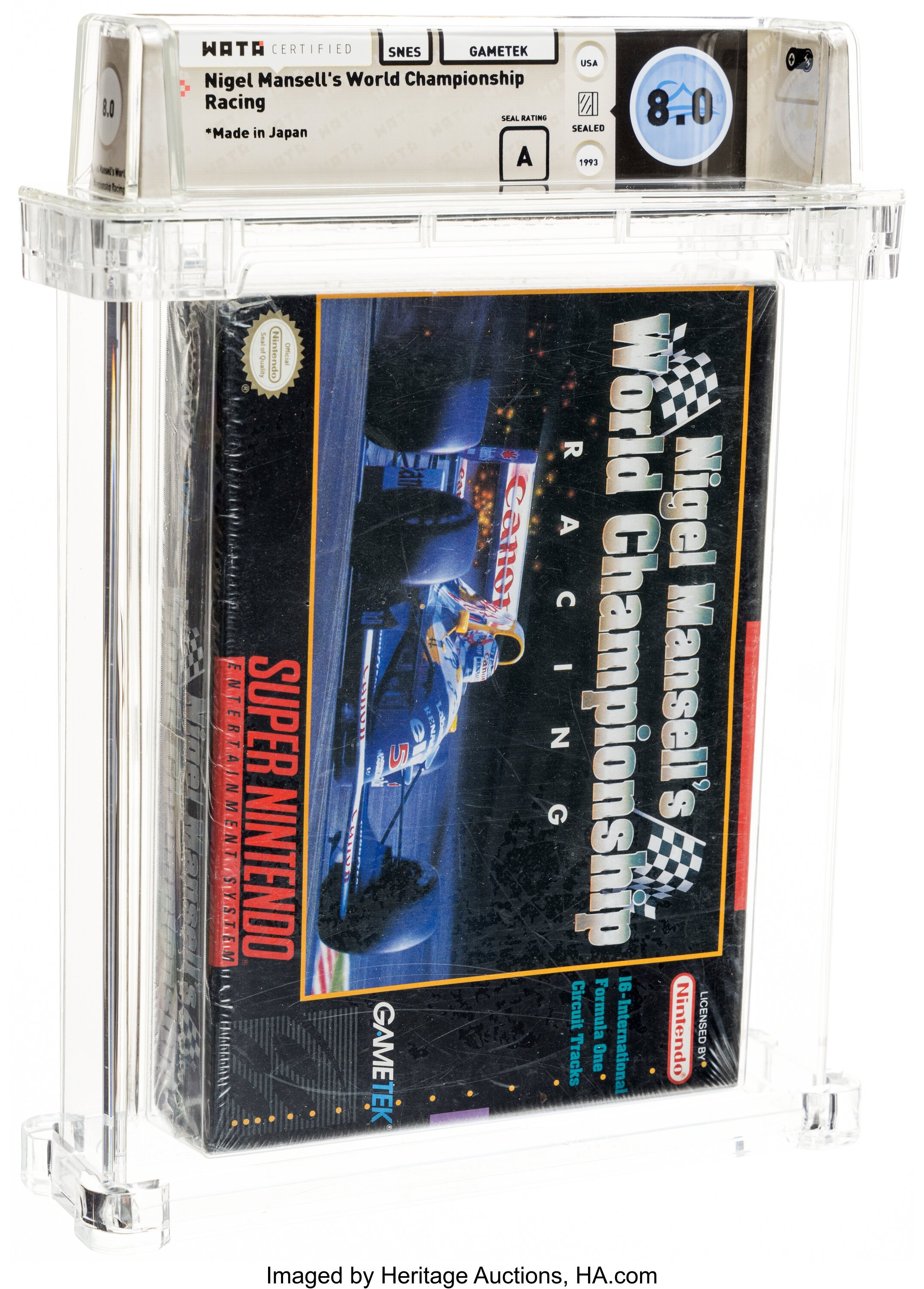 Nigel Mansell's World Championship Racing Super Nintendo (SNES): PSA Pop Report + Loose / CIB / Sealed Prices 2026