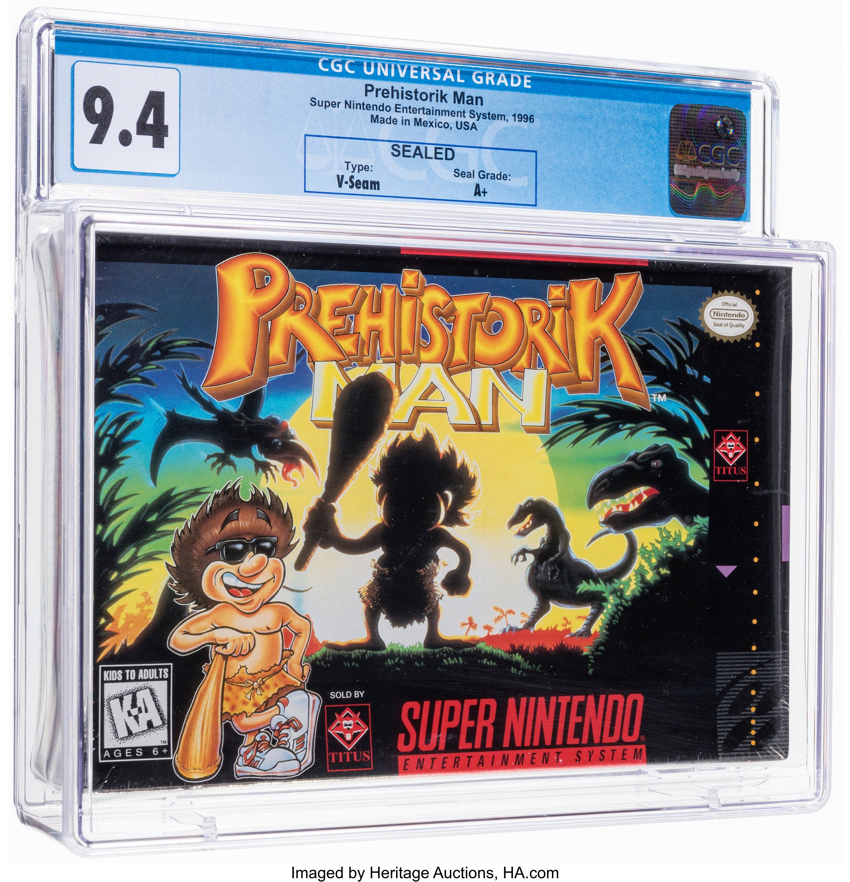 Prehistorik Man Super Nintendo (SNES): PSA Pop Report + Loose / CIB / Sealed Prices 2026