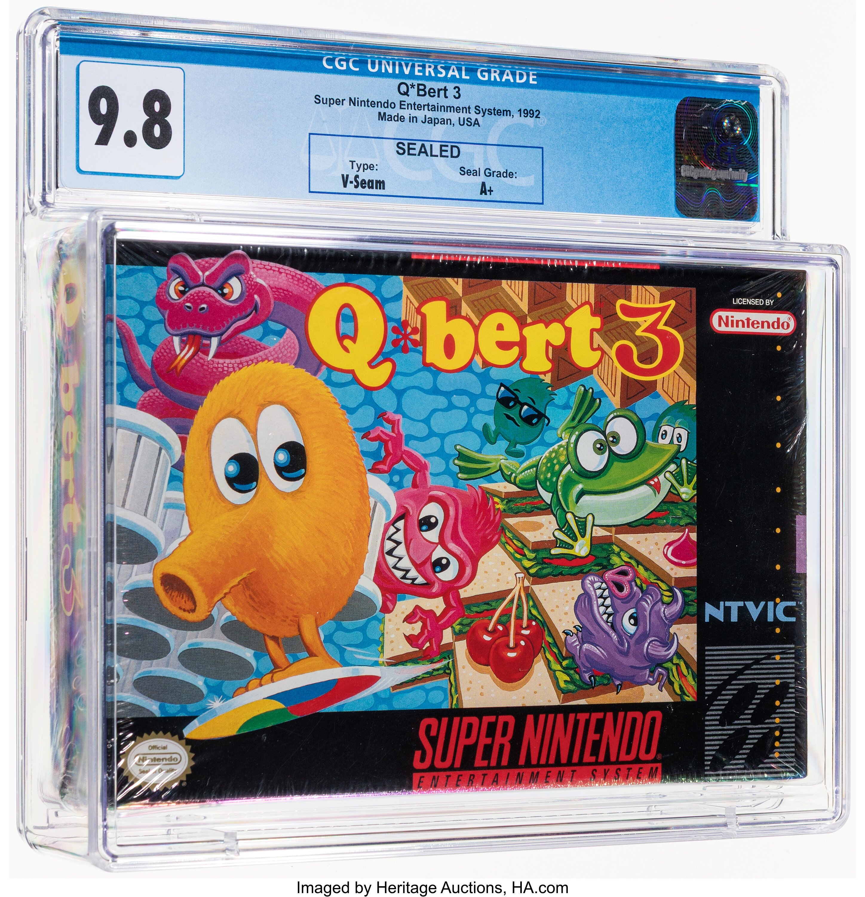 Q*bert 3 Super Nintendo (SNES): PSA Pop Report + Loose / CIB / Sealed Prices 2026