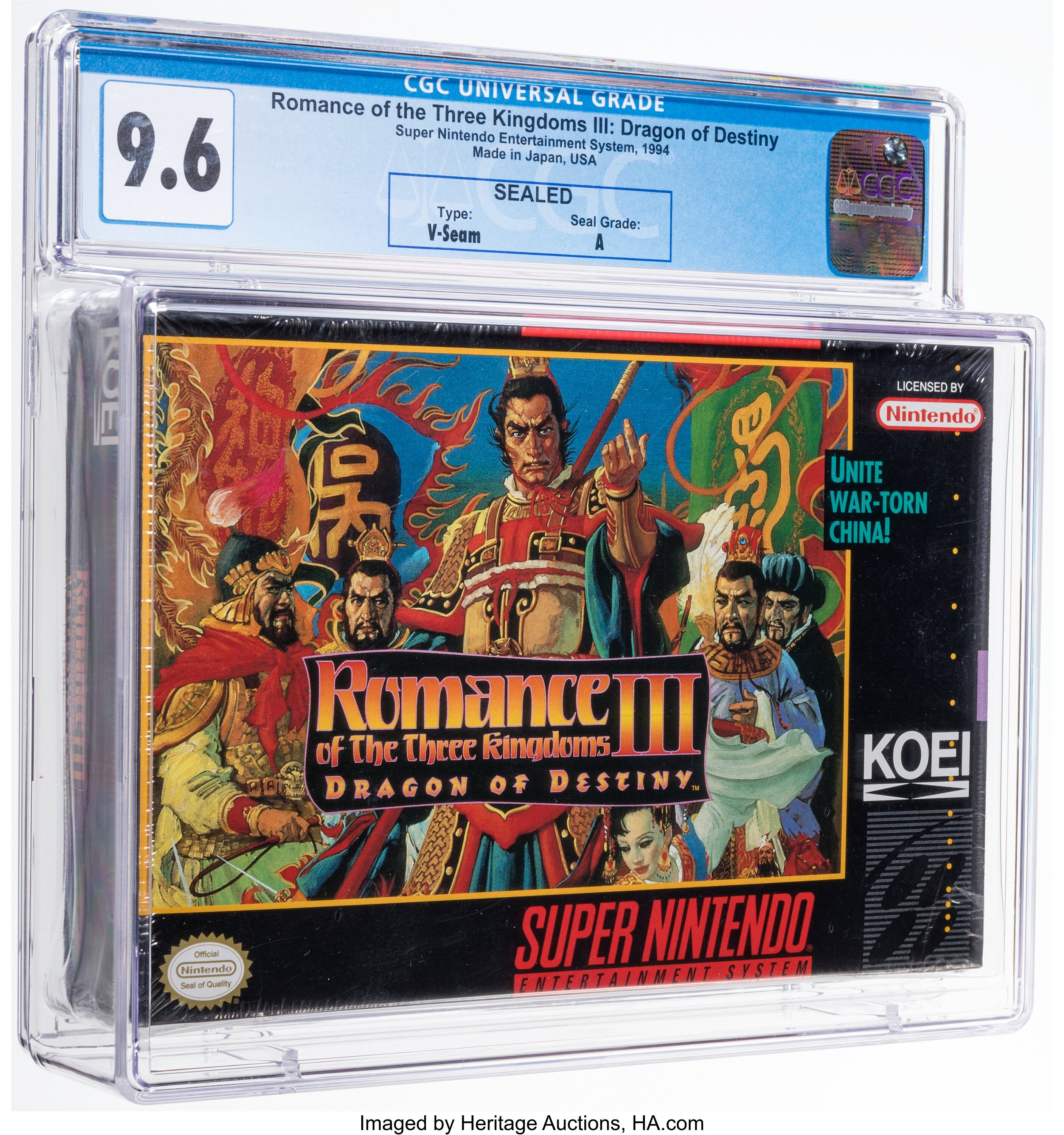 Romance of the Three Kingdoms III: Dragon of Destiny Super Nintendo (SNES): PSA Pop Report + Loose / CIB / Sealed Prices 2026