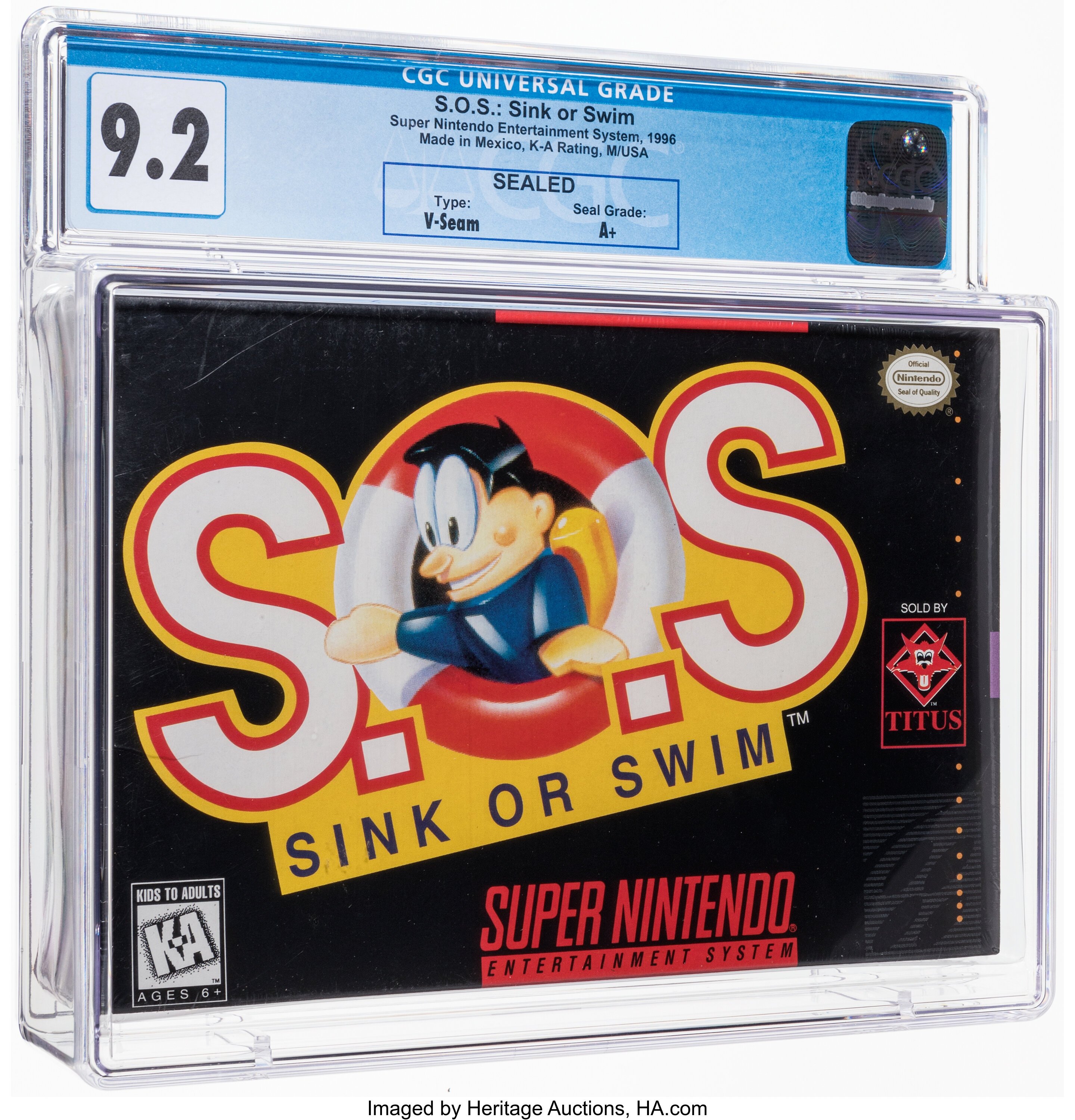 S.O.S Sink or Swim Super Nintendo (SNES): PSA Pop Report + Loose / CIB / Sealed Prices 2026
