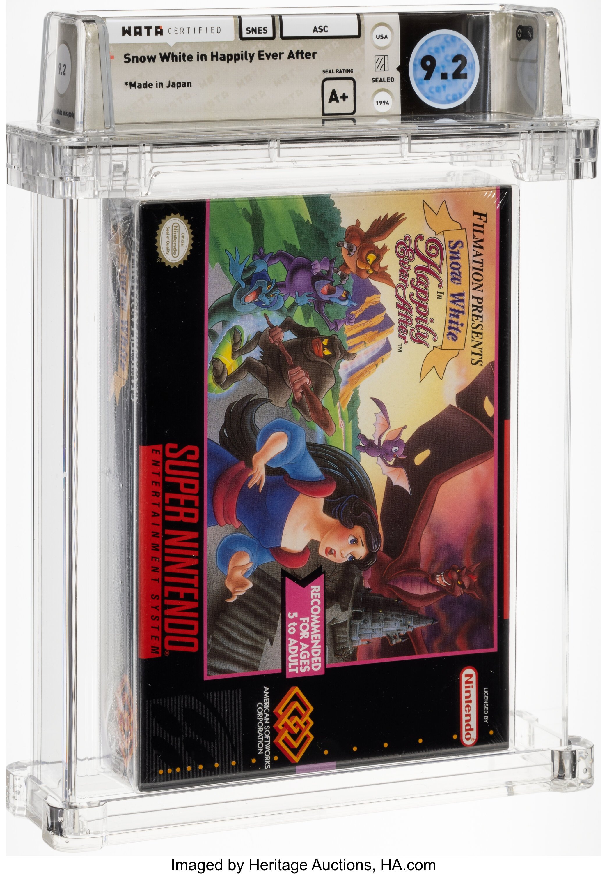 Snow White in Happily Ever After Super Nintendo (SNES): PSA Pop Report + Loose / CIB / Sealed Prices 2026