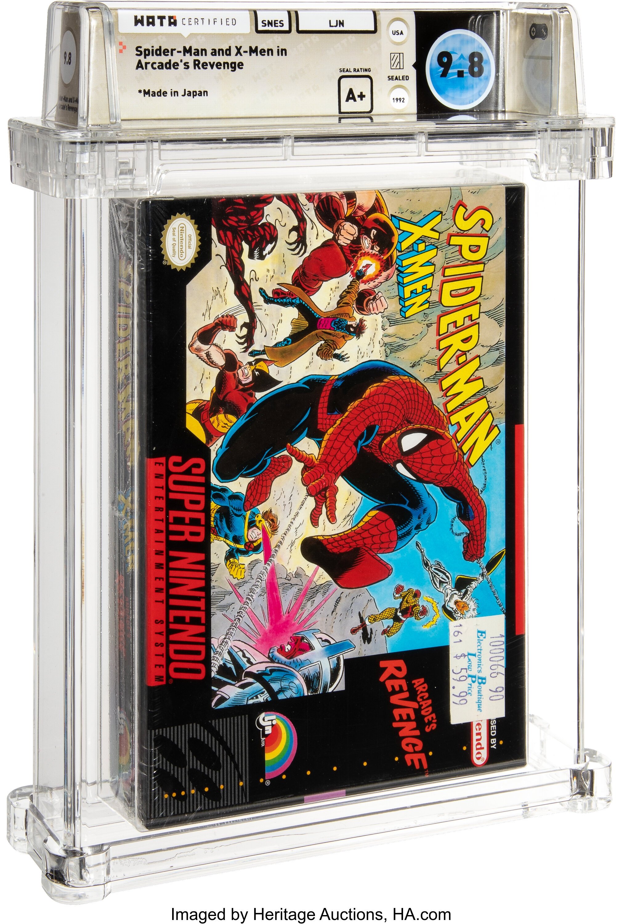 Spider-Man and X-Men in Arcade's Revenge Super Nintendo (SNES): PSA Pop Report + Loose / CIB / Sealed Prices 2026
