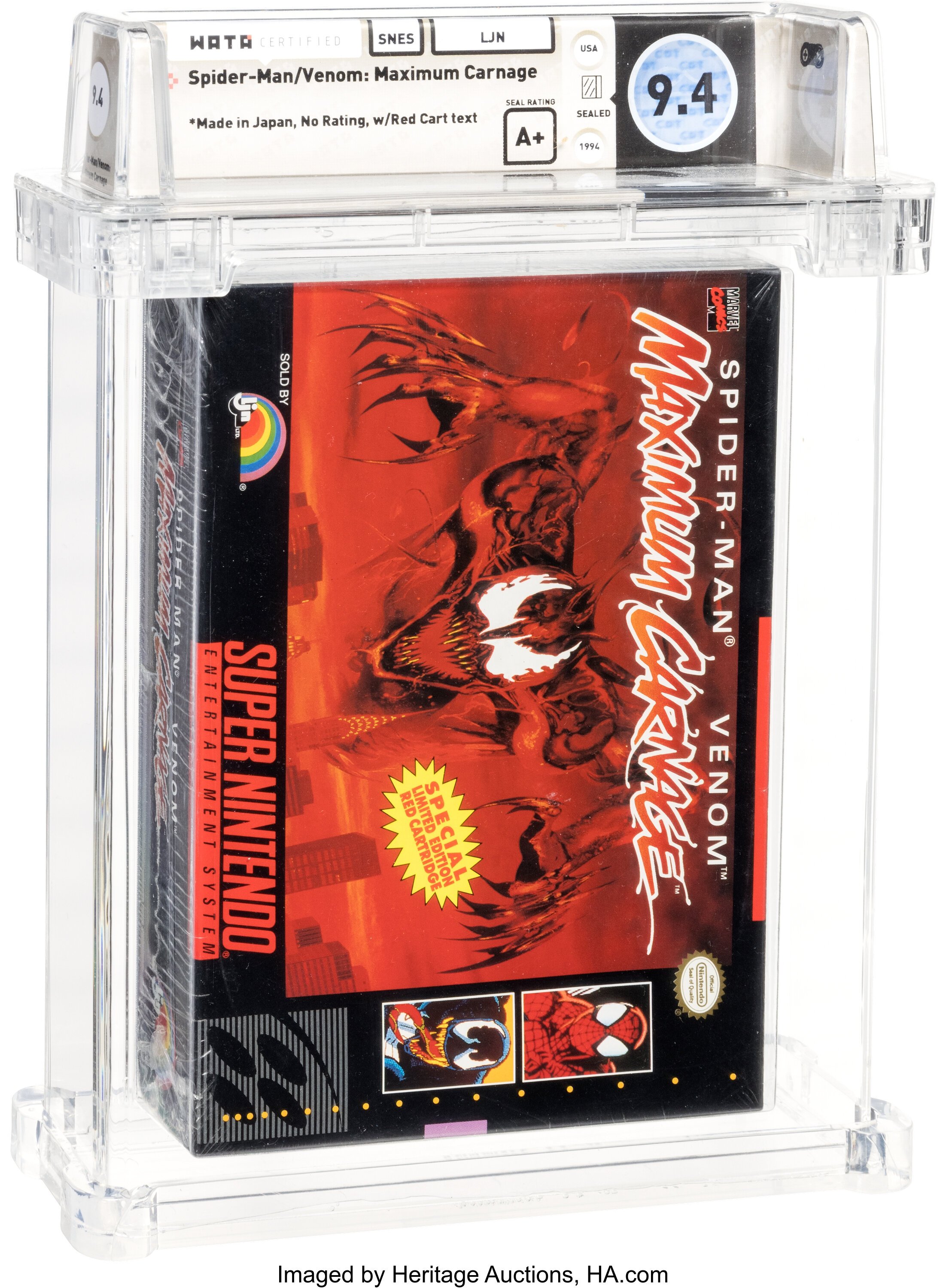 Spider-Man/Venom: Maximum Carnage Super Nintendo (SNES): PSA Pop Report + Loose / CIB / Sealed Prices 2026