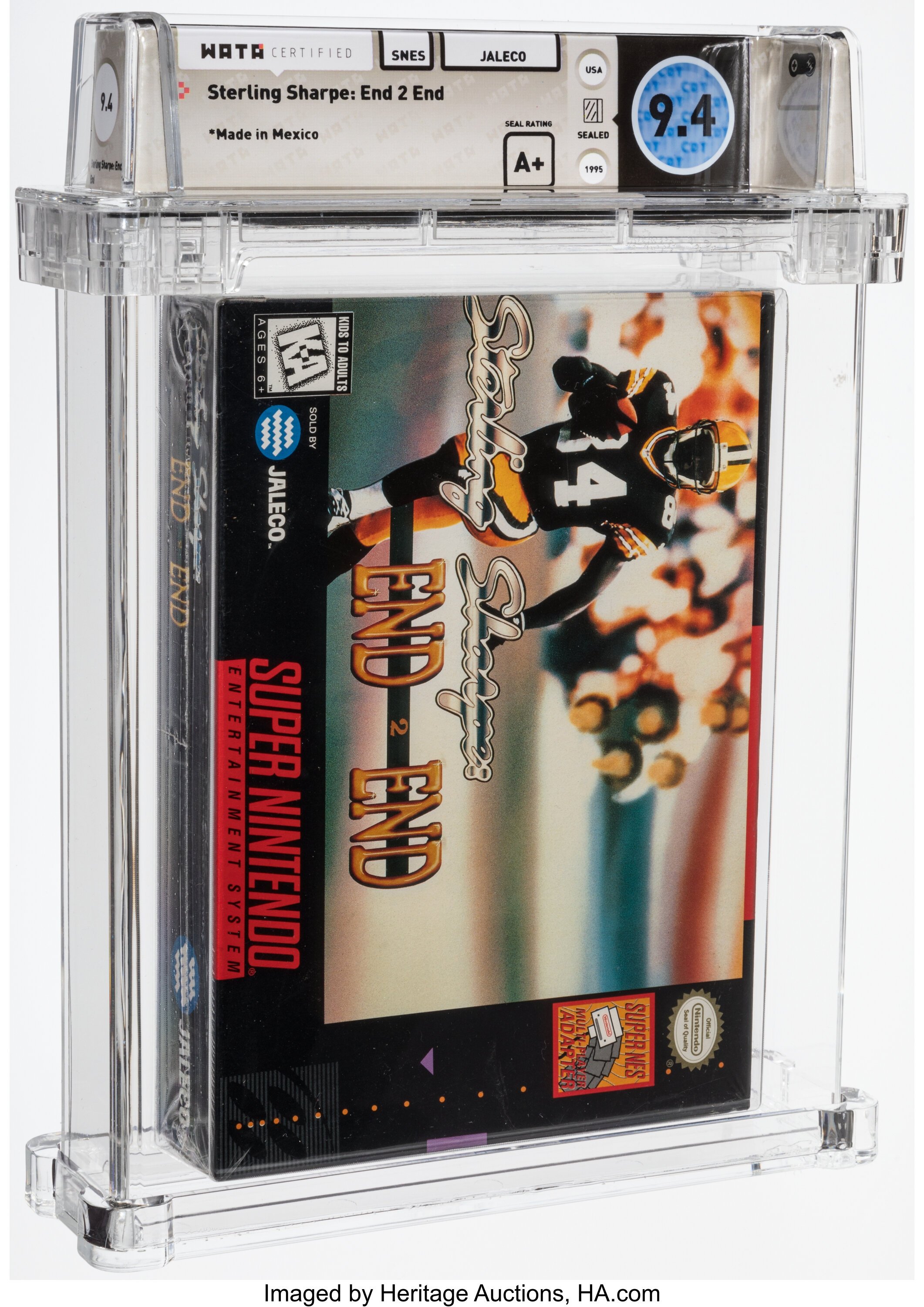 Sterling Sharpe: End 2 End Super Nintendo (SNES): PSA Pop Report + Loose / CIB / Sealed Prices 2026