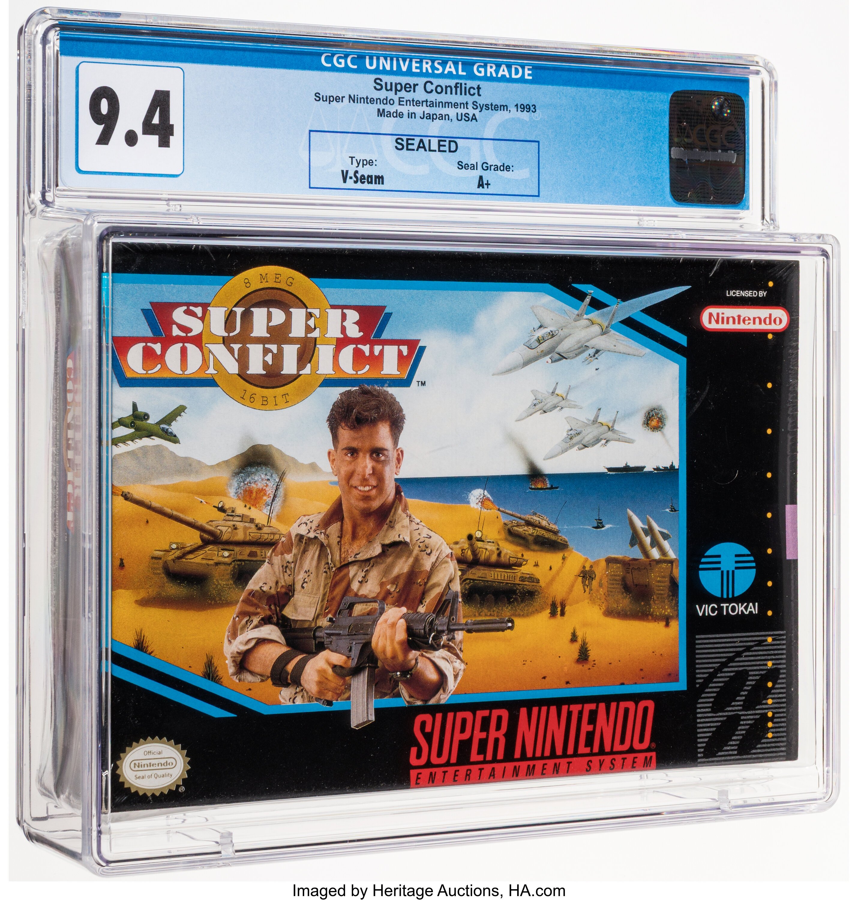 Super Conflict Super Nintendo (SNES): PSA Pop Report + Loose / CIB / Sealed Prices 2026
