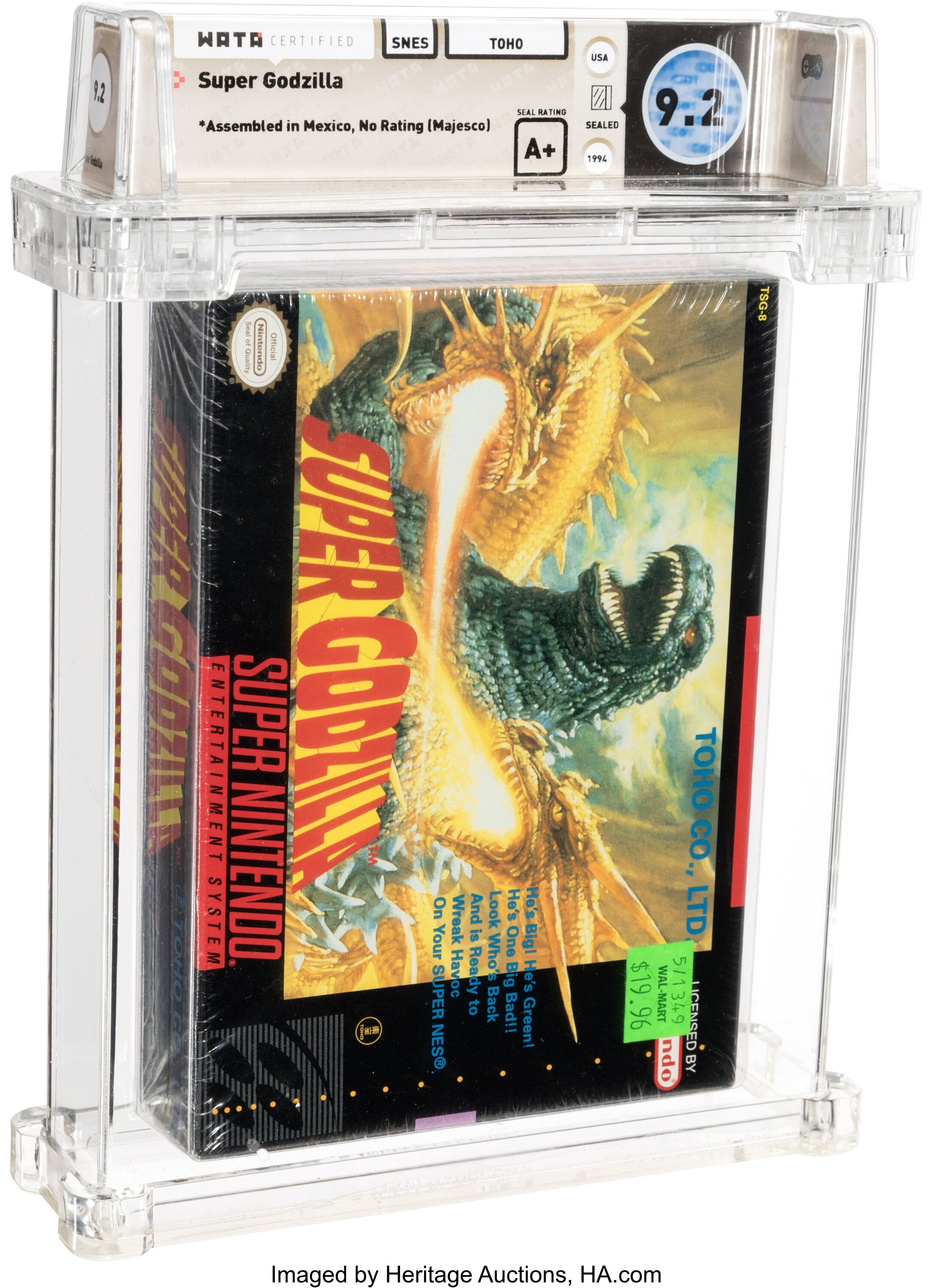 Super Godzilla Super Nintendo (SNES): PSA Pop Report + Loose / CIB / Sealed Prices 2026