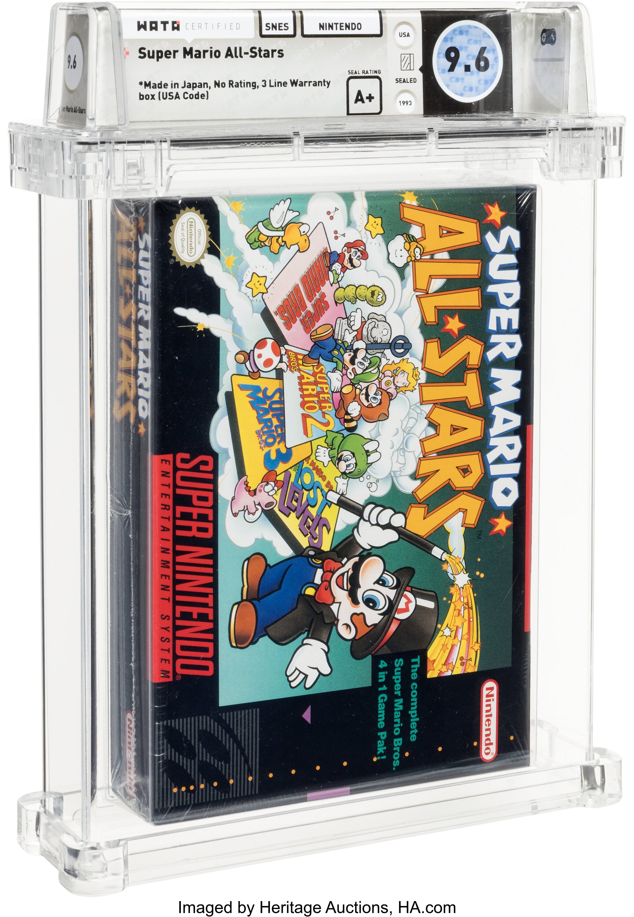 Super Mario All-Stars Super Nintendo (SNES): PSA Pop Report + Loose / CIB / Sealed Prices 2026