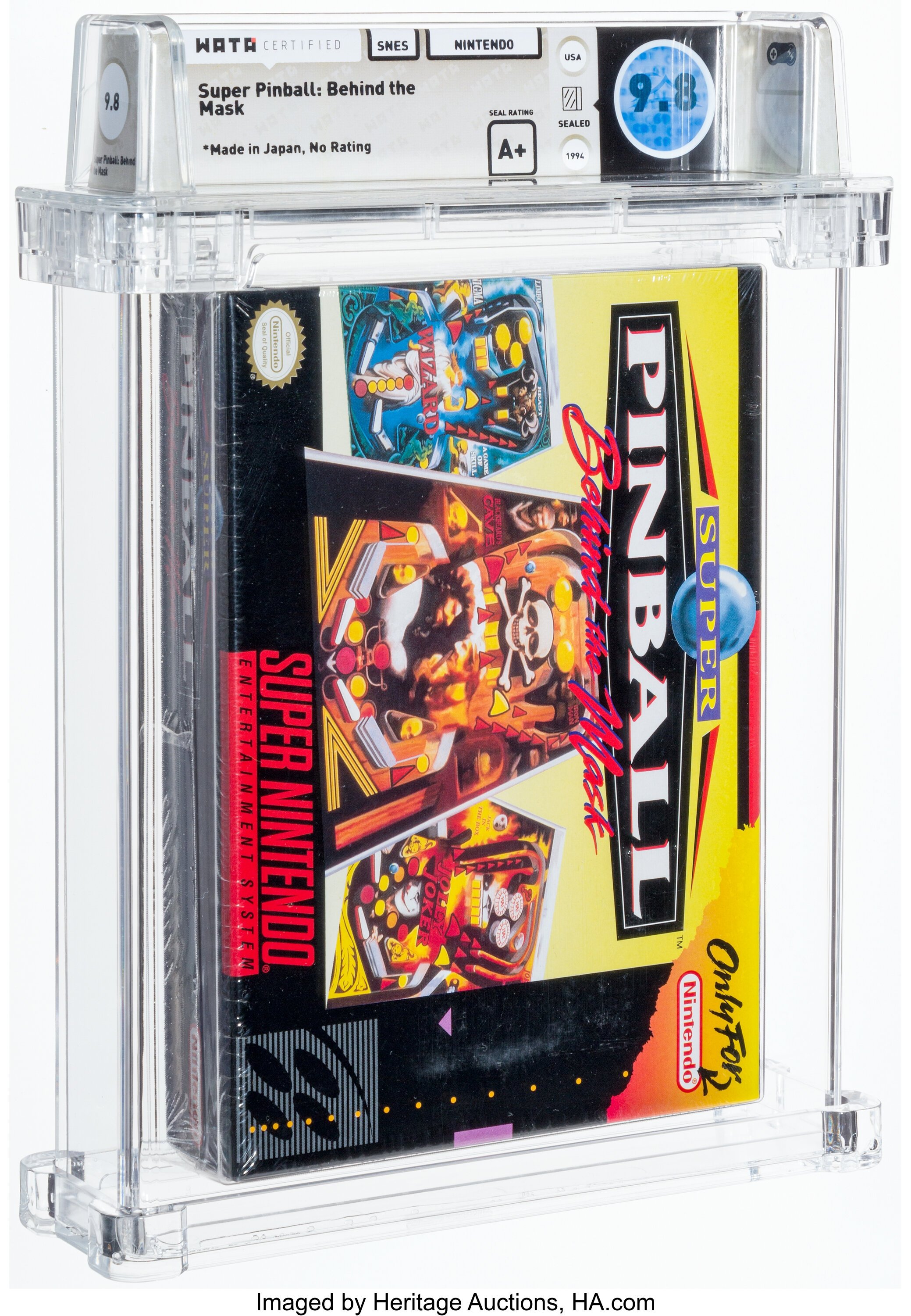 Super Pinball: Behind the Mask Super Nintendo (SNES): PSA Pop Report + Loose / CIB / Sealed Prices 2026