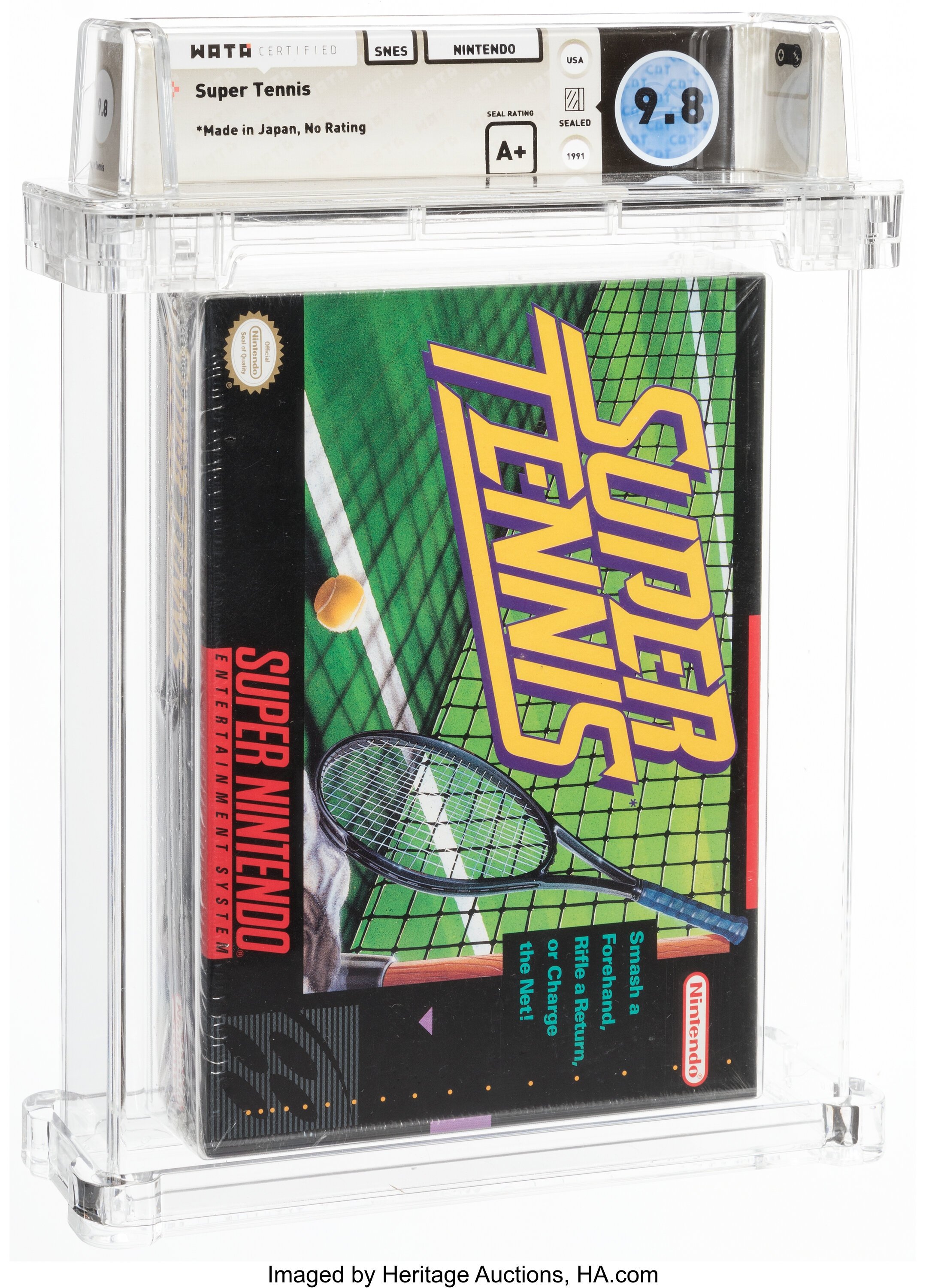 Super Tennis Super Nintendo (SNES): PSA Pop Report + Loose / CIB / Sealed Prices 2026