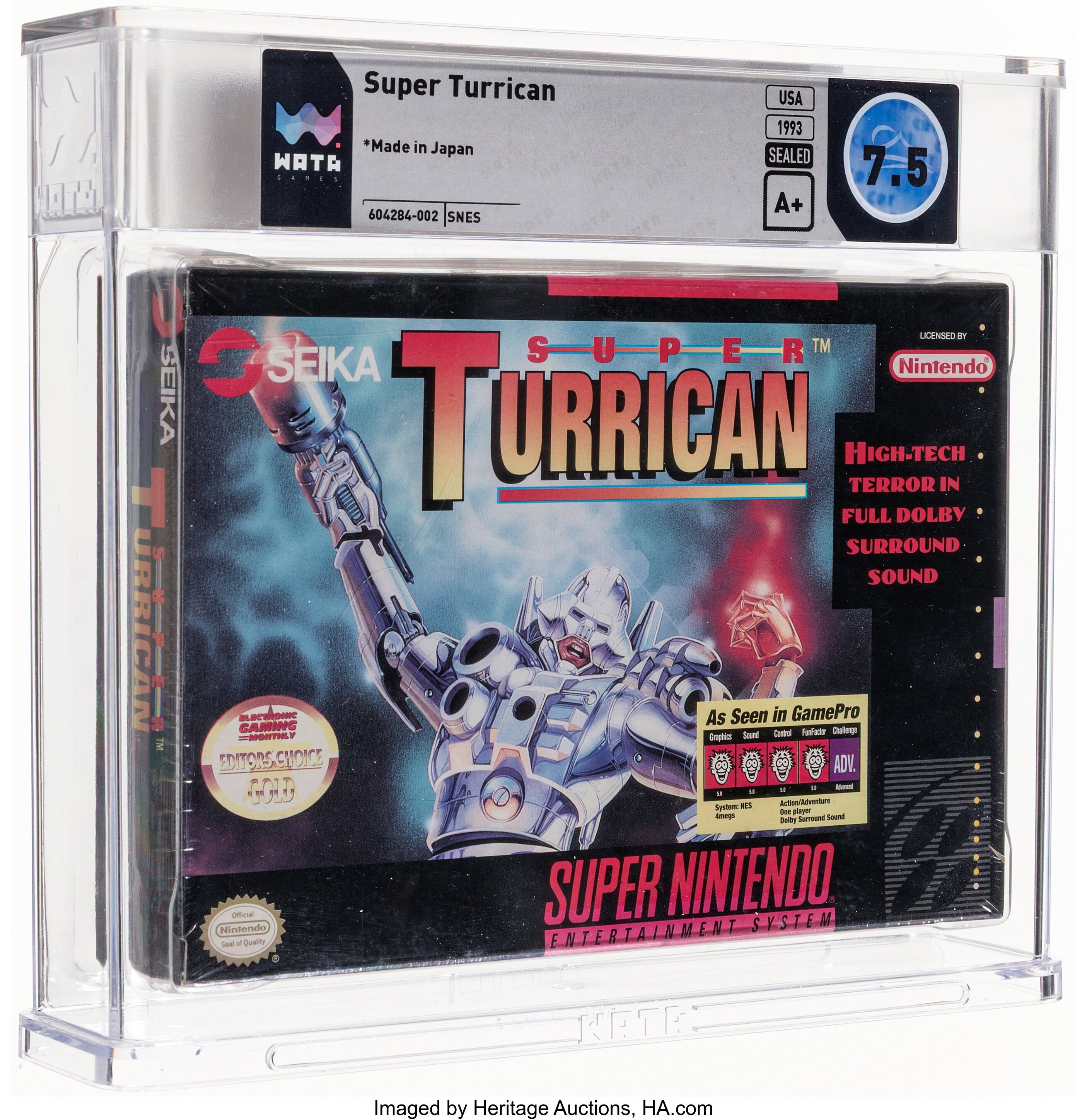 Super Turrican Super Nintendo (SNES): PSA Pop Report + Loose / CIB / Sealed Prices 2026
