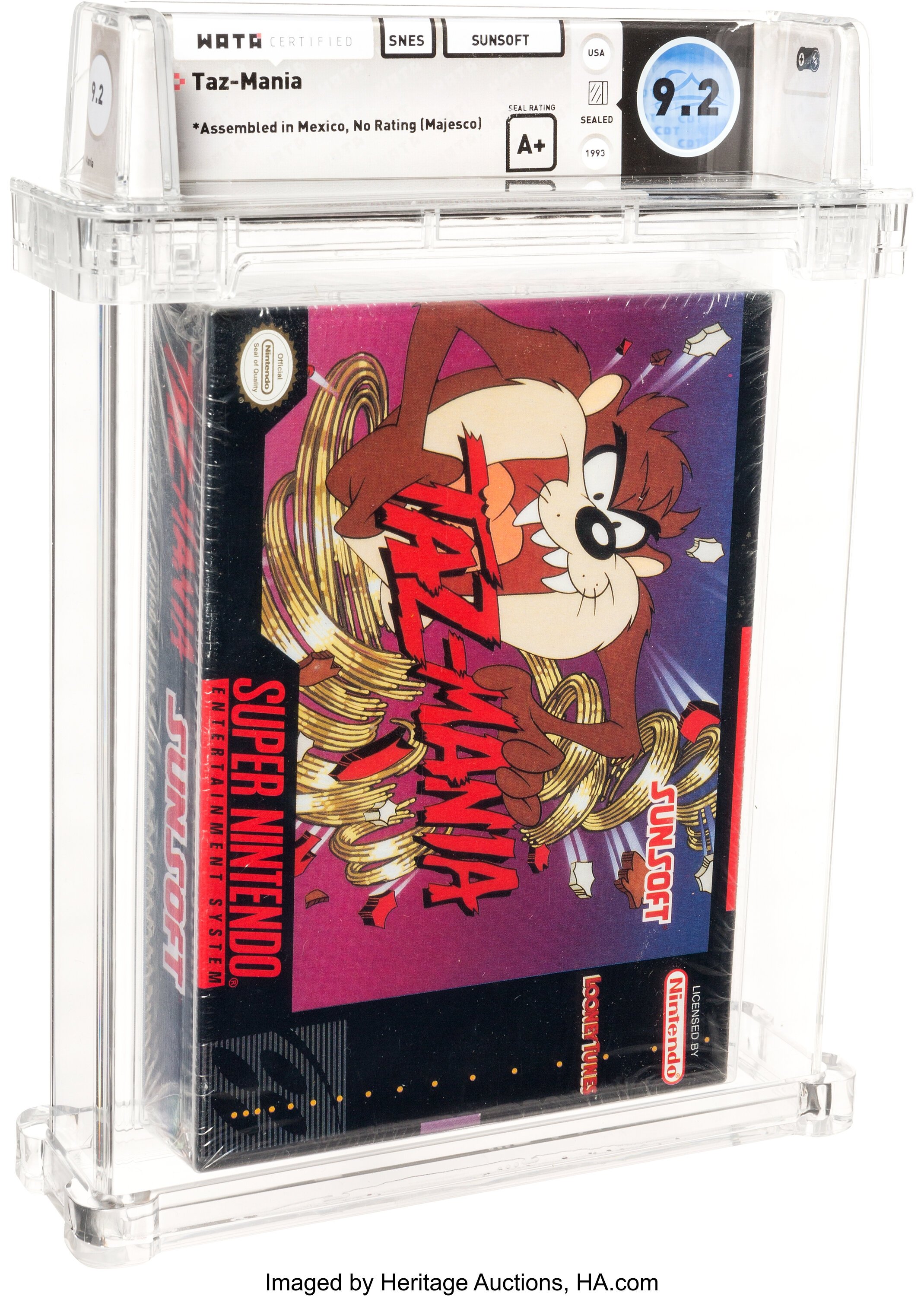 Taz-Mania Super Nintendo (SNES): PSA Pop Report + Loose / CIB / Sealed Prices 2026